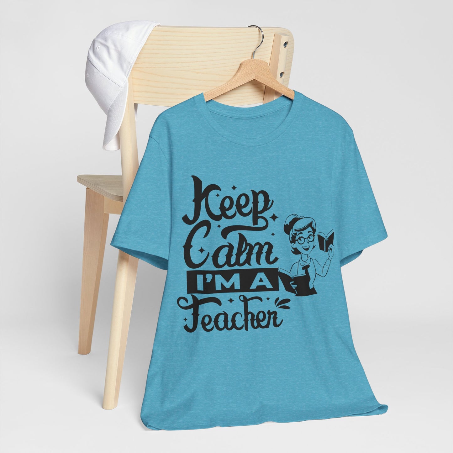 Keep Calm I Am A Teacher T-Shirt, Back To School T-Shirt, Teach Love Inspire Teacher Shirt, Teacher Back To school unisex jersey short sleeve.First Day Vibes T-Shirt.