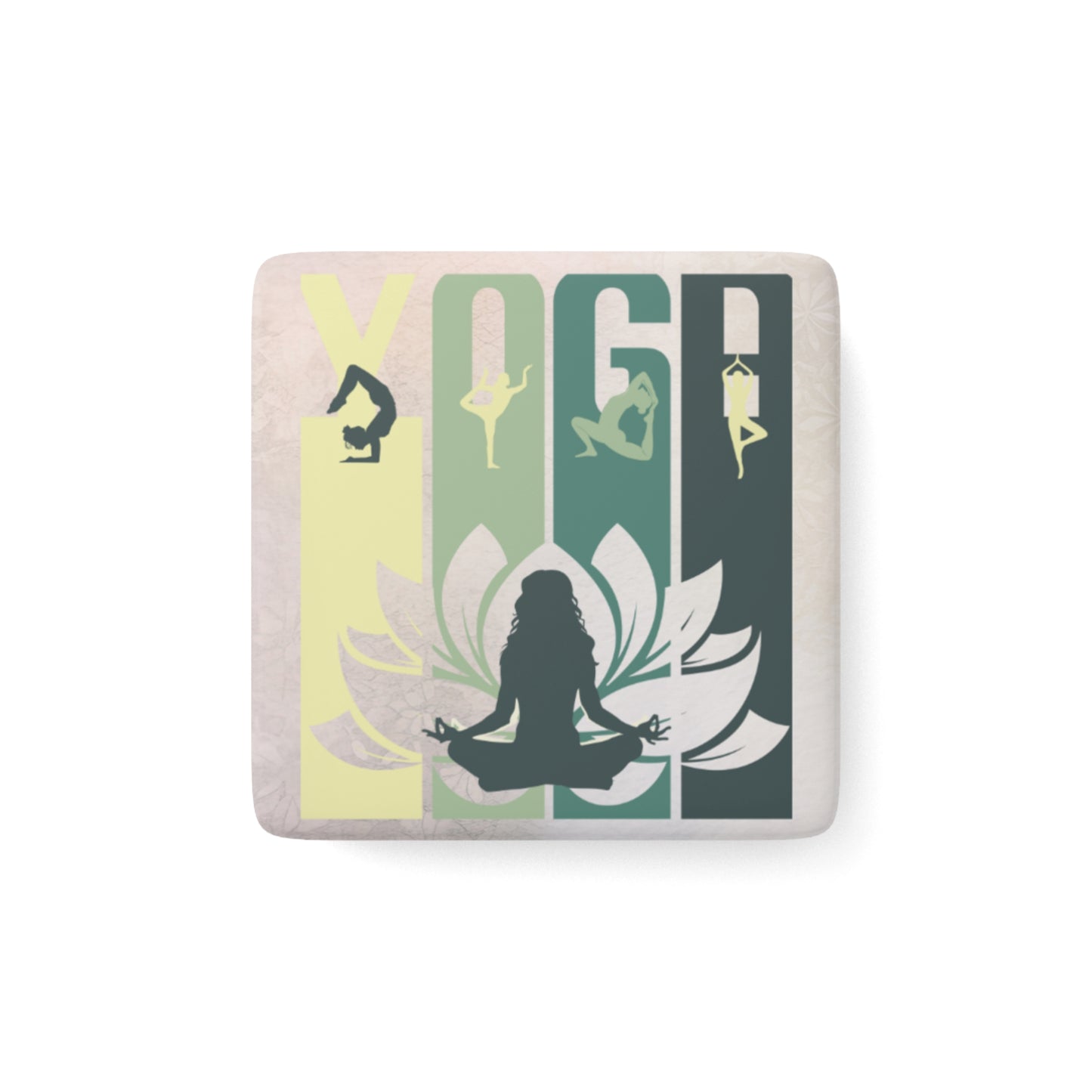 Yoga Porcelain Magnet, Square, Cute Porcelain Magnet, Mindful Gift, Yoga lovers Porcelain Magnet, Yoga Instructor Gift, Gift For Yoga lovers, Gift For Yogi.