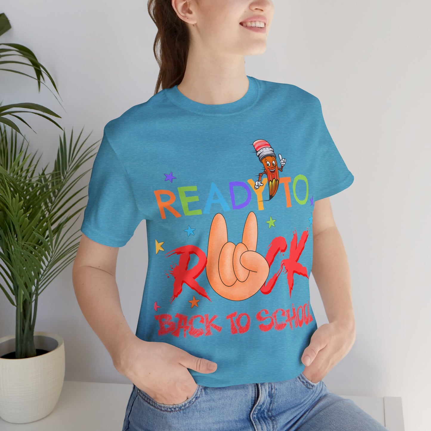 Ready To Rock T-Shirt, Back To School T-Shirt, Teach Love Inspire Teacher Shirt, Teacher Back To school unisex jersey short sleeve.First Day Vibes T-Shirt.