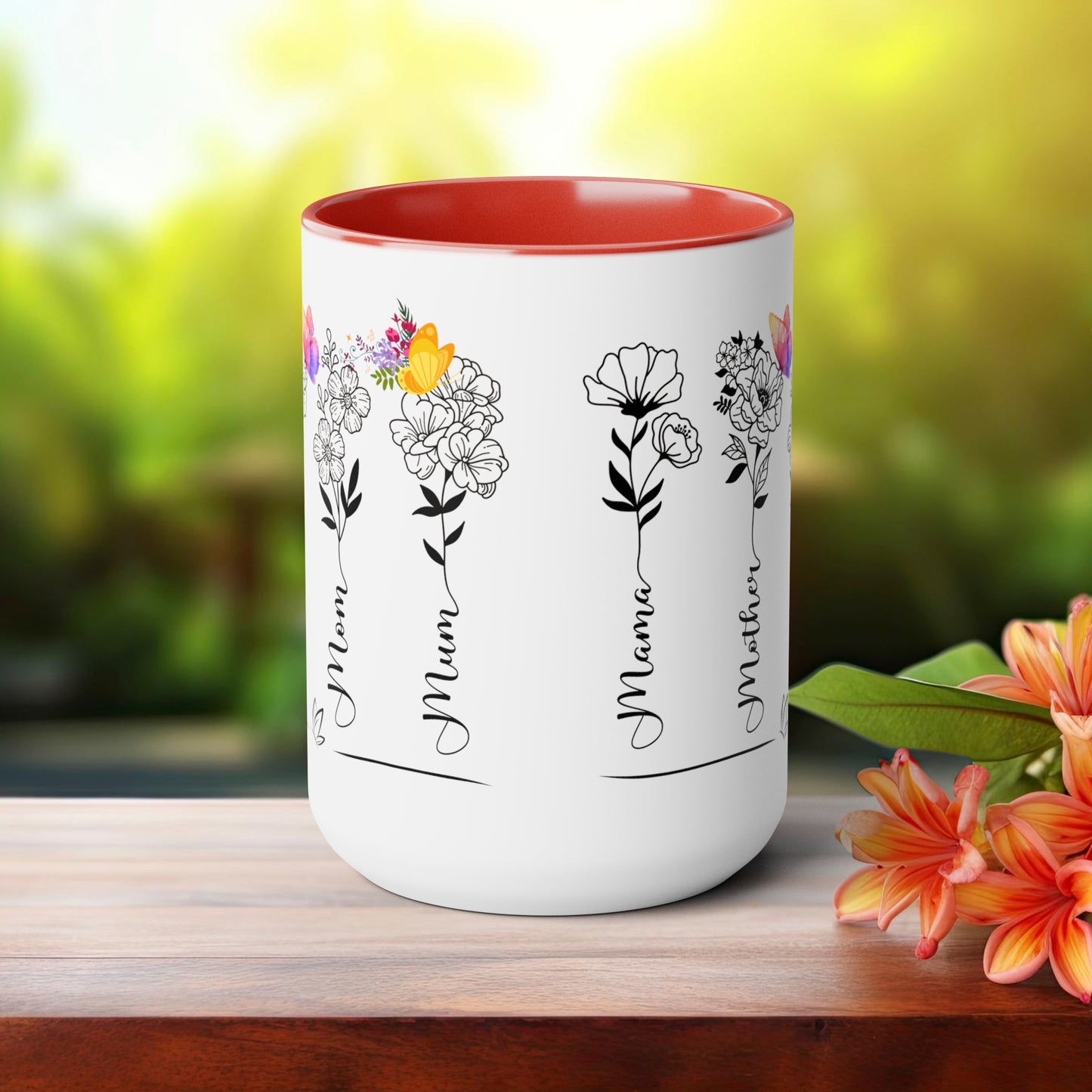 Happy Mother's dayTow-Tone Coffee Mug.15oz, Gift for mom, Mama's Coffee Mug