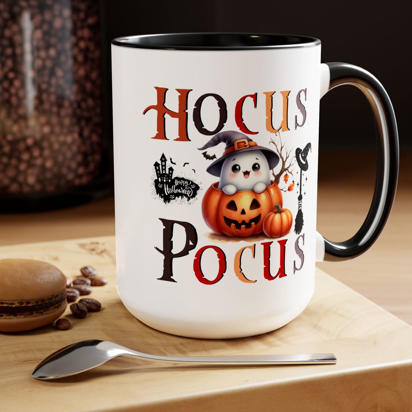 Hocus Pocus Halloween Coffee Mug,  Let's Go Halloween Coffee Mug, Trick or Treat Halloween Coffee Mug, Cute Skeleton Coffee Mug, Spooky Season Halloween Coffee Mug.