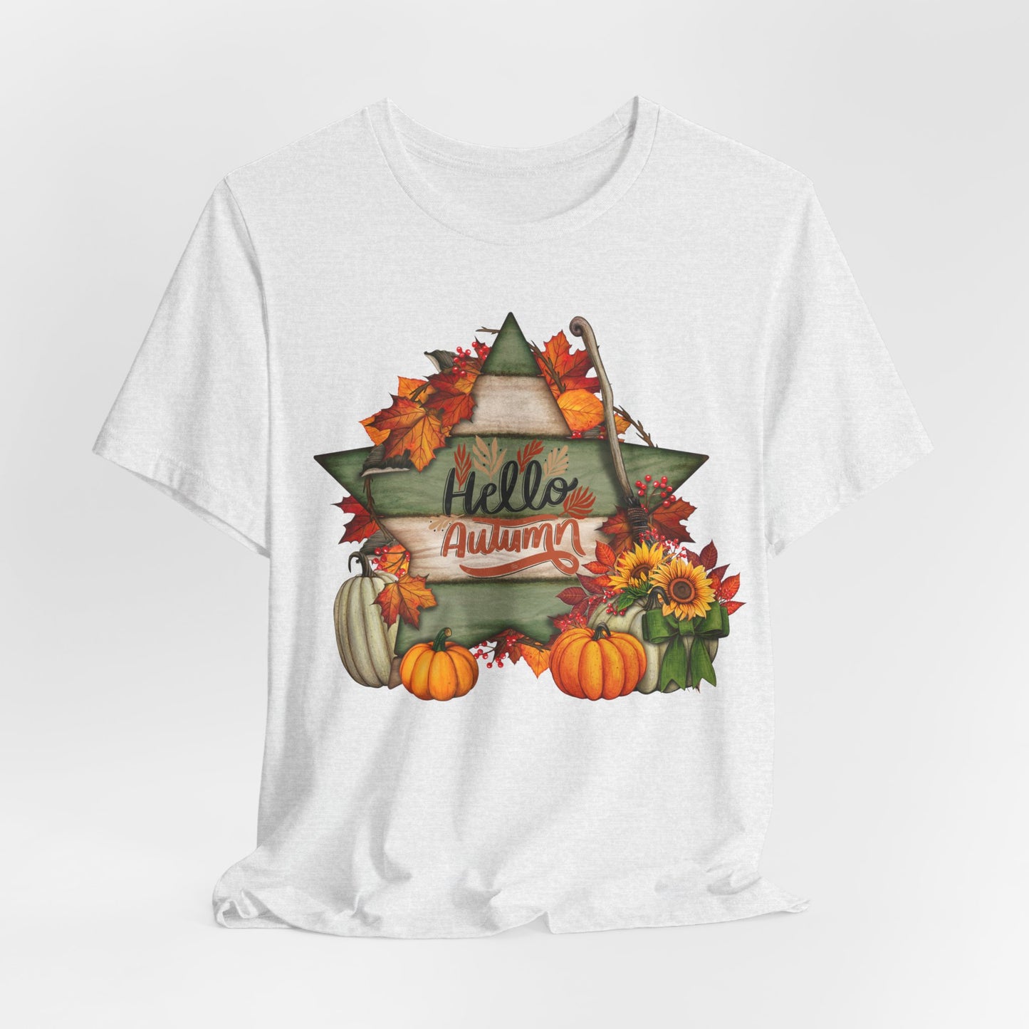 Hello Autumn Thanksgiving T-shirt, Happy thanksgiving 2024 T-shirt, Thanksgiving Gift,Turkey Shirt, Family Thanksgiving, Holiday Outfit.