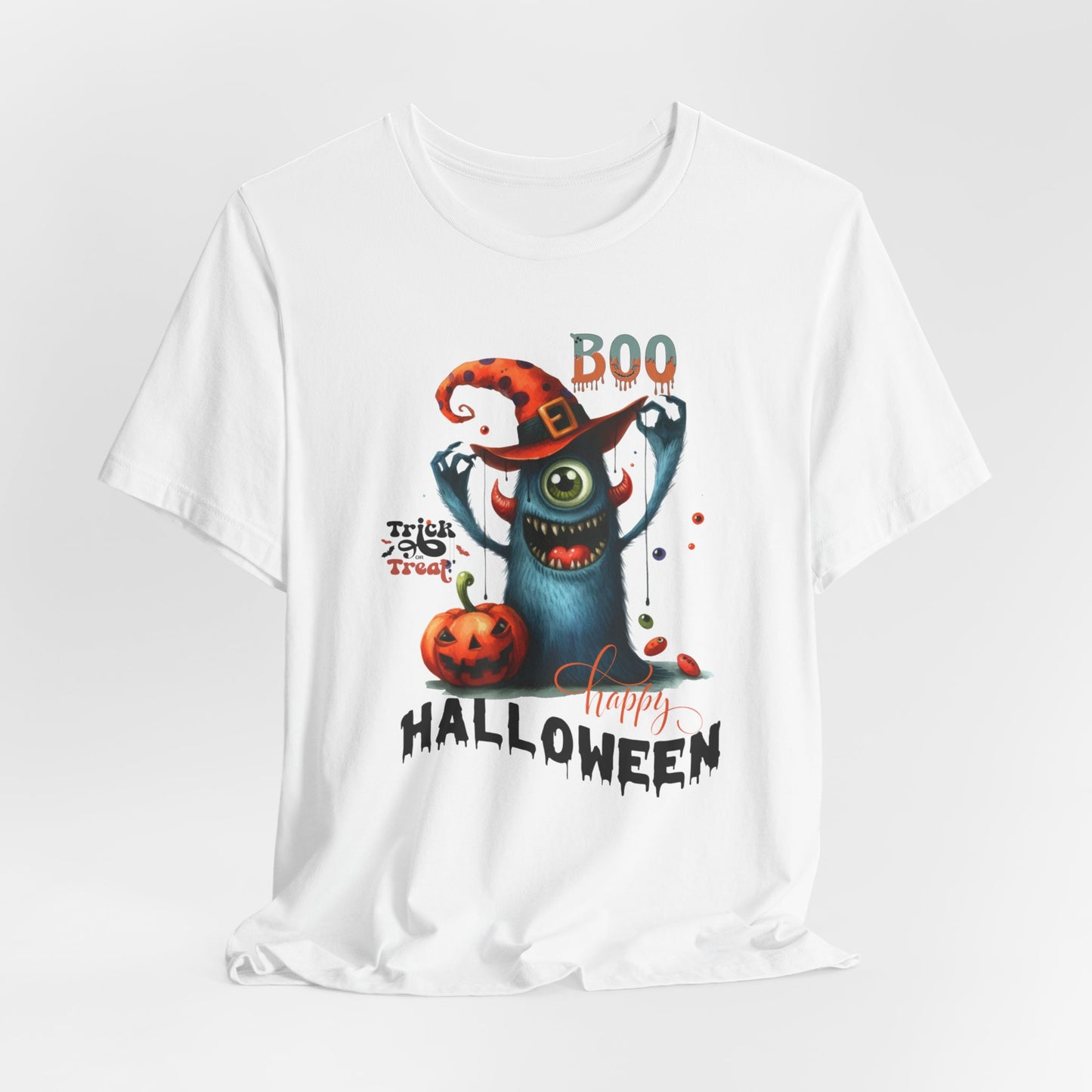 Boo Happy Halloween T-shirt, Happy Halloween T-shirt, Trick Or Treat T-shirt, Halloween T-shirt, Cool Halloween T-shirt, Spooky T-shirt,