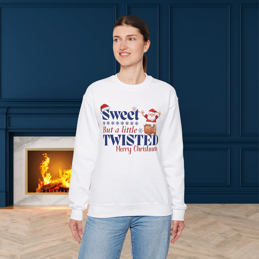 Sweet But A Little Twisted Christmas Sweatshirt - Unisex Heavy Blend, Merry Christmas, Festive, Christmas Gift, Crewneck, merry Christmas Sweatshirt, Christmas Sweatshirt  Christmas Gift, Festive Sweatshirt.