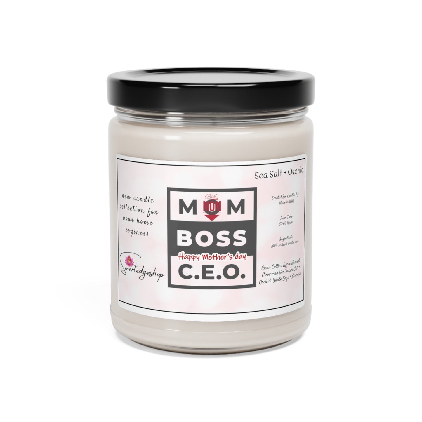 Happy Mother's Day Scented Soy Candle, 9oz, Gift for mom.