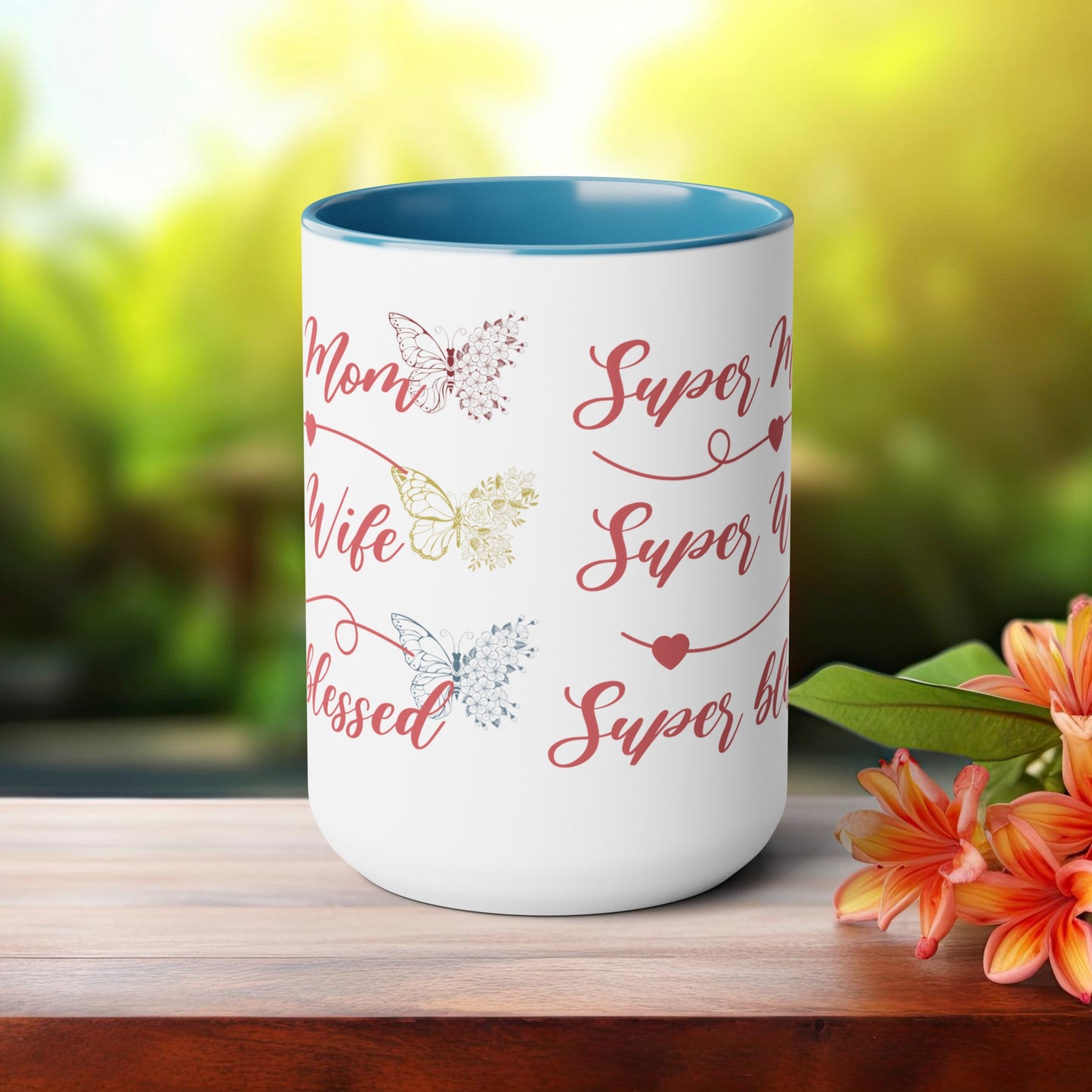 Happy Mother's dayTow-Tone Coffee Mug.15oz, Gift for mom, Mama's Coffee Mug