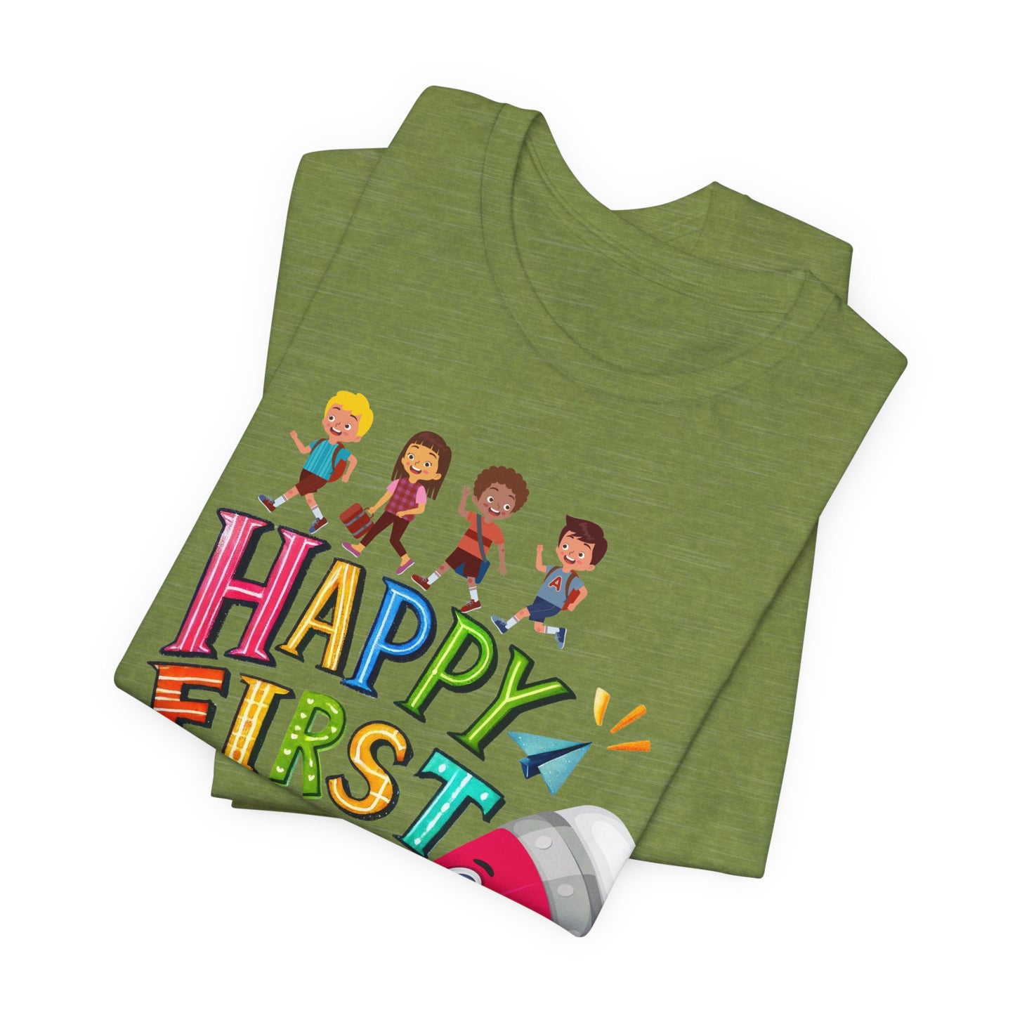 Happy First day T-Shirt, Hello Teacher T-Shirt, Back To School T-Shirt, Teach Love Inspire Teacher Shirt, Teacher Back To school unisex jersey short sleeve.First Day Vibes T-Shirt.