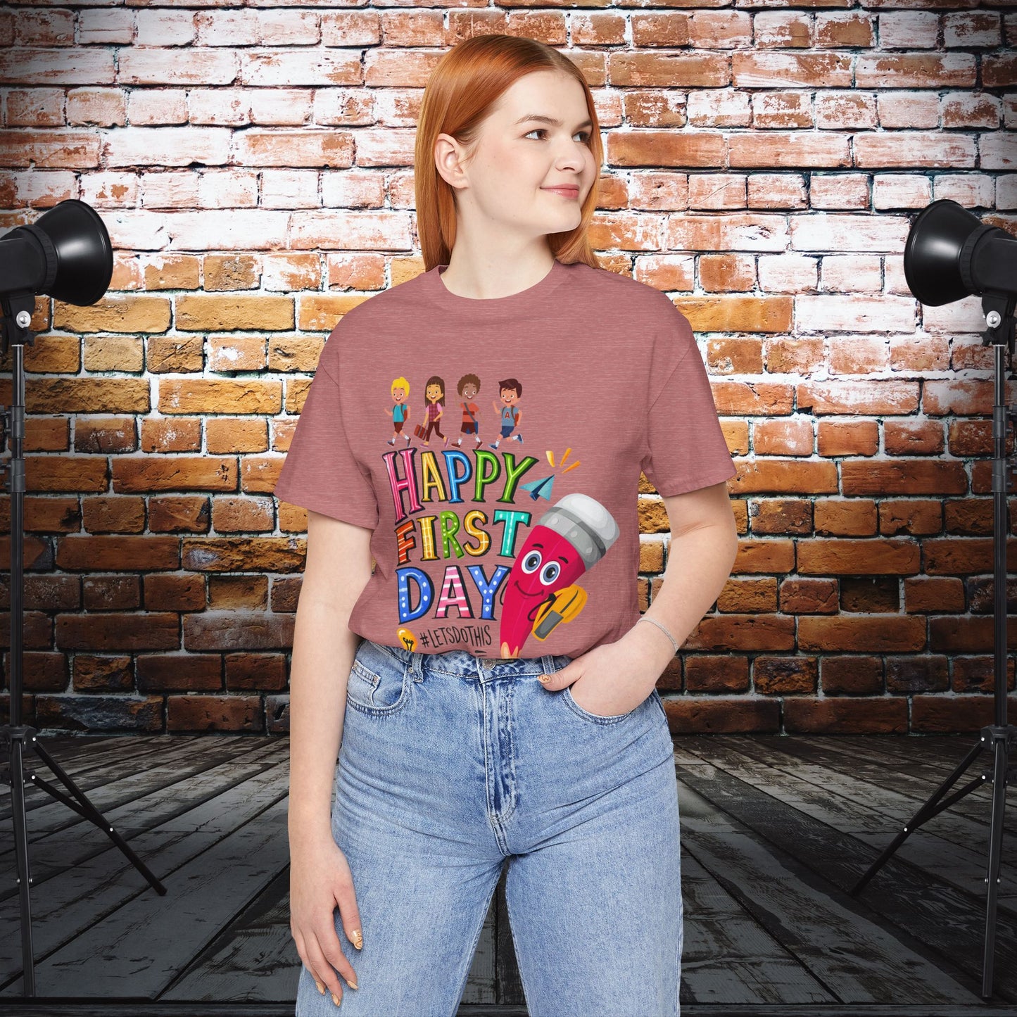 Happy First day T-Shirt, Hello Teacher T-Shirt, Back To School T-Shirt, Teach Love Inspire Teacher Shirt, Teacher Back To school unisex jersey short sleeve.First Day Vibes T-Shirt.