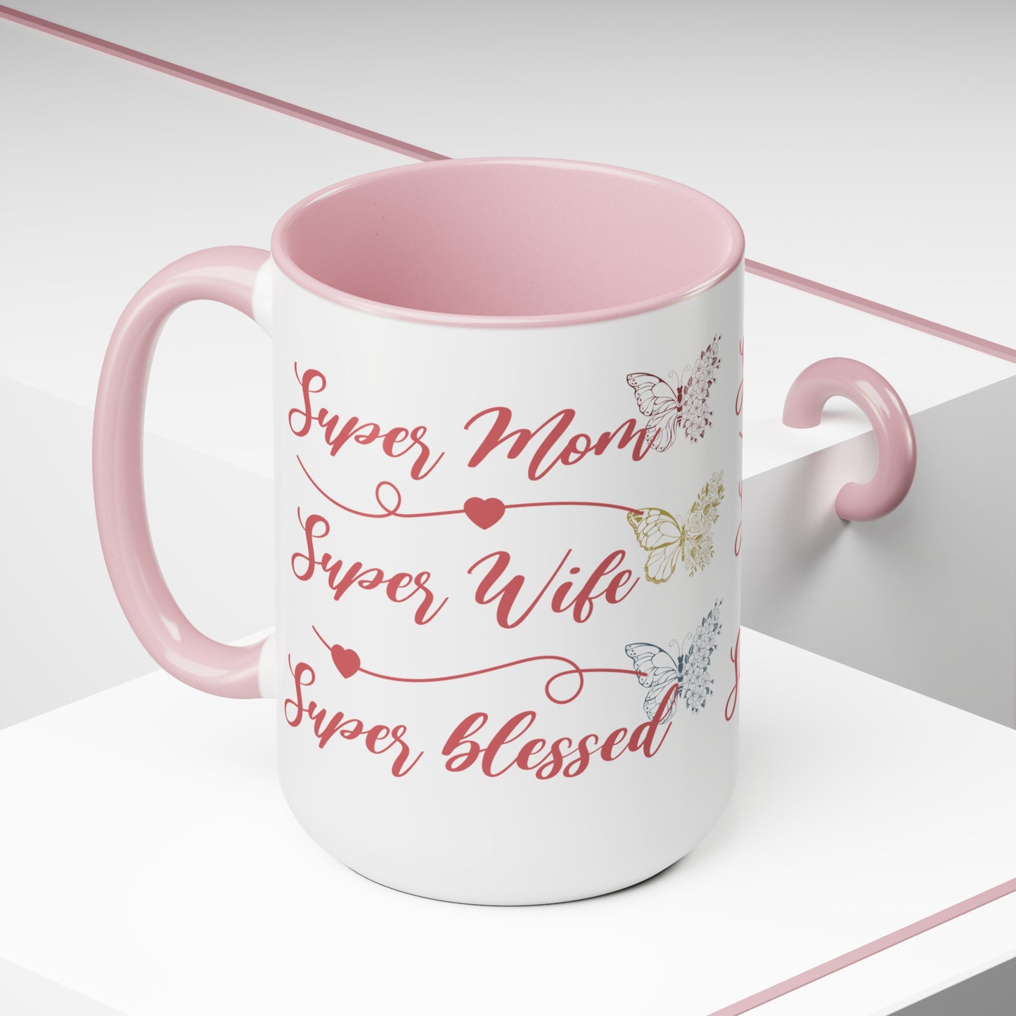 Happy Mother's dayTow-Tone Coffee Mug.15oz, Gift for mom, Mama's Coffee Mug