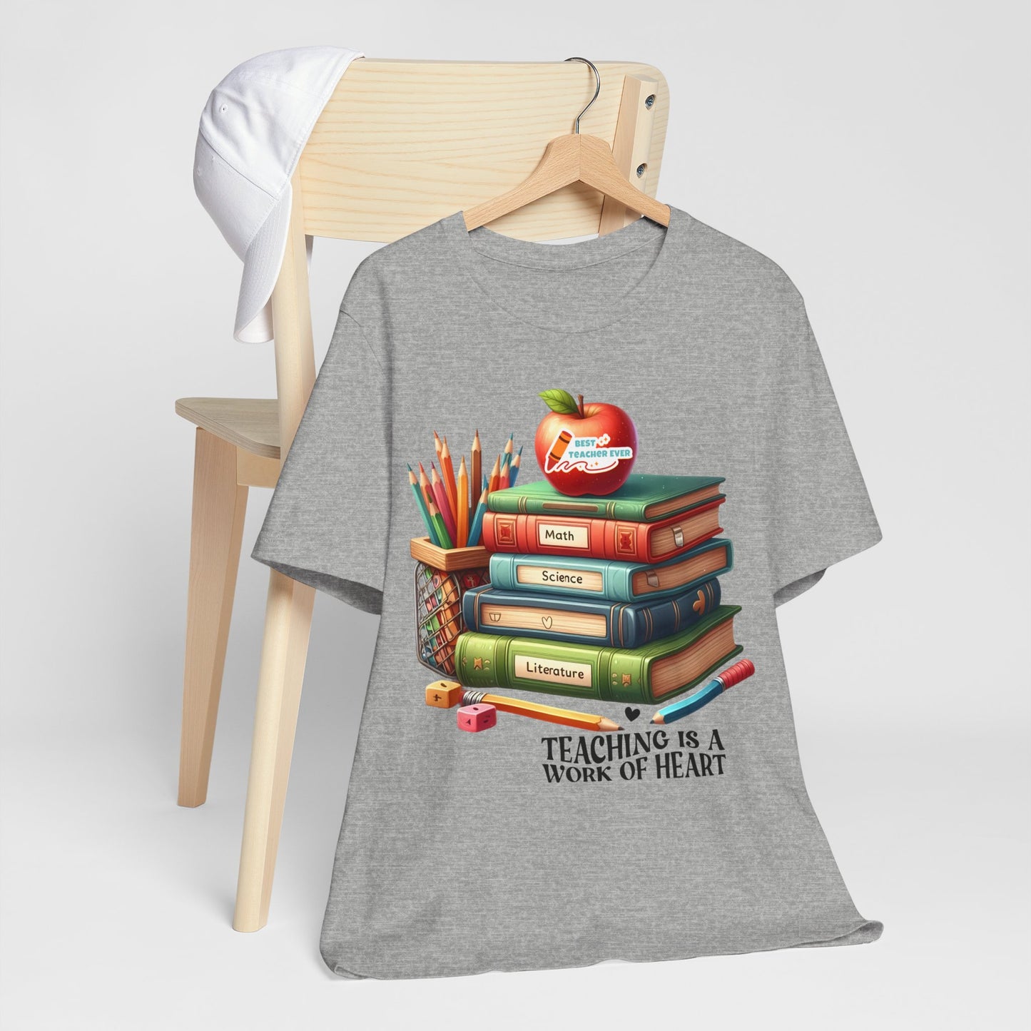 Teaching Is A Work Of Heart T-shirt, Hello Teacher T-Shirt, Back To School T-Shirt, Teach Love Inspire Teacher Shirt, Teacher Back To school unisex jersey short sleeve.First Day Vibes T-Shirt.