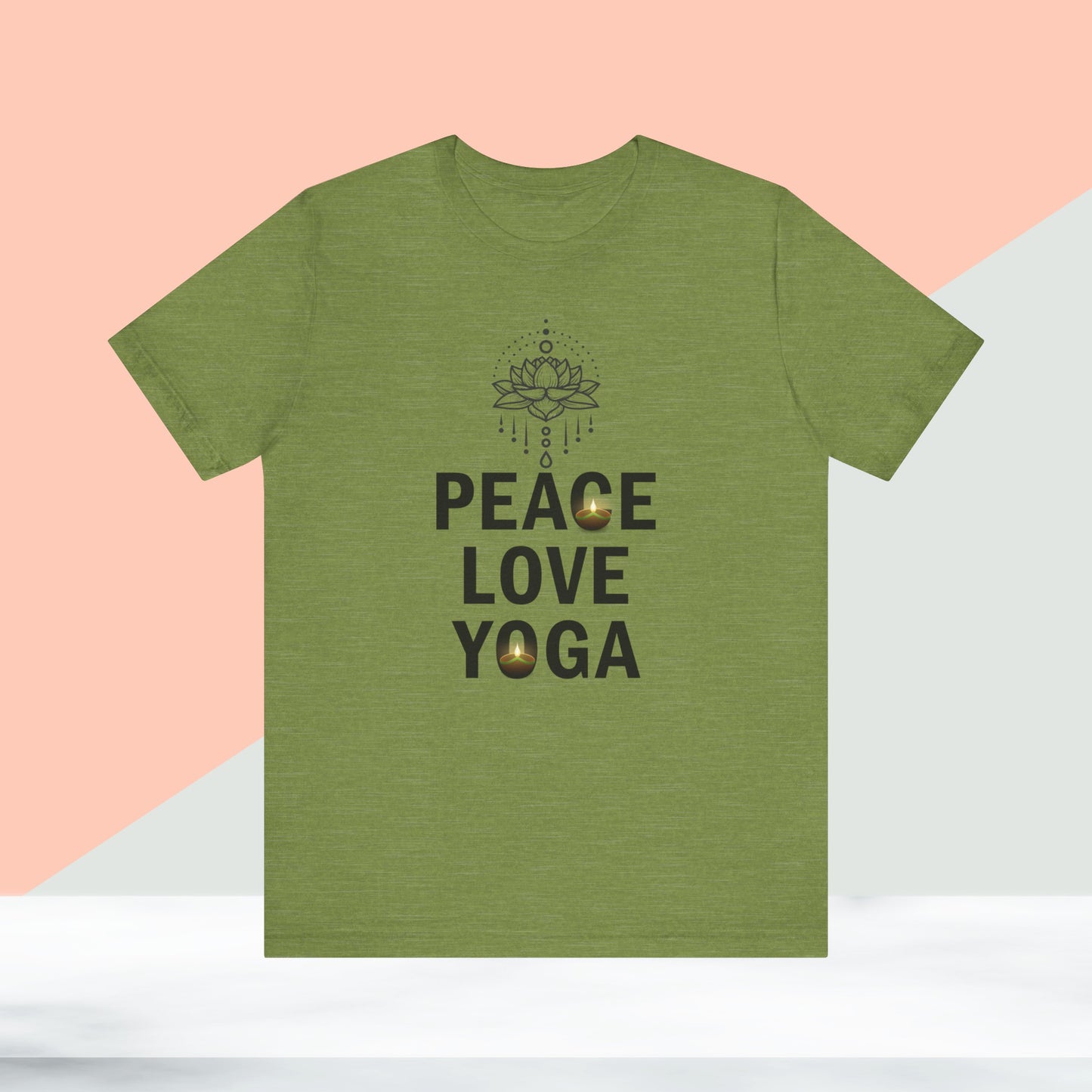 Peace Love Yoga T-Shirt, Cute Yoga workout Shirt, Yoga lovers T-shirt, Yoga Instructor Gift, Gym shirt, Gift For Yoga lover, Gift For Yogi.