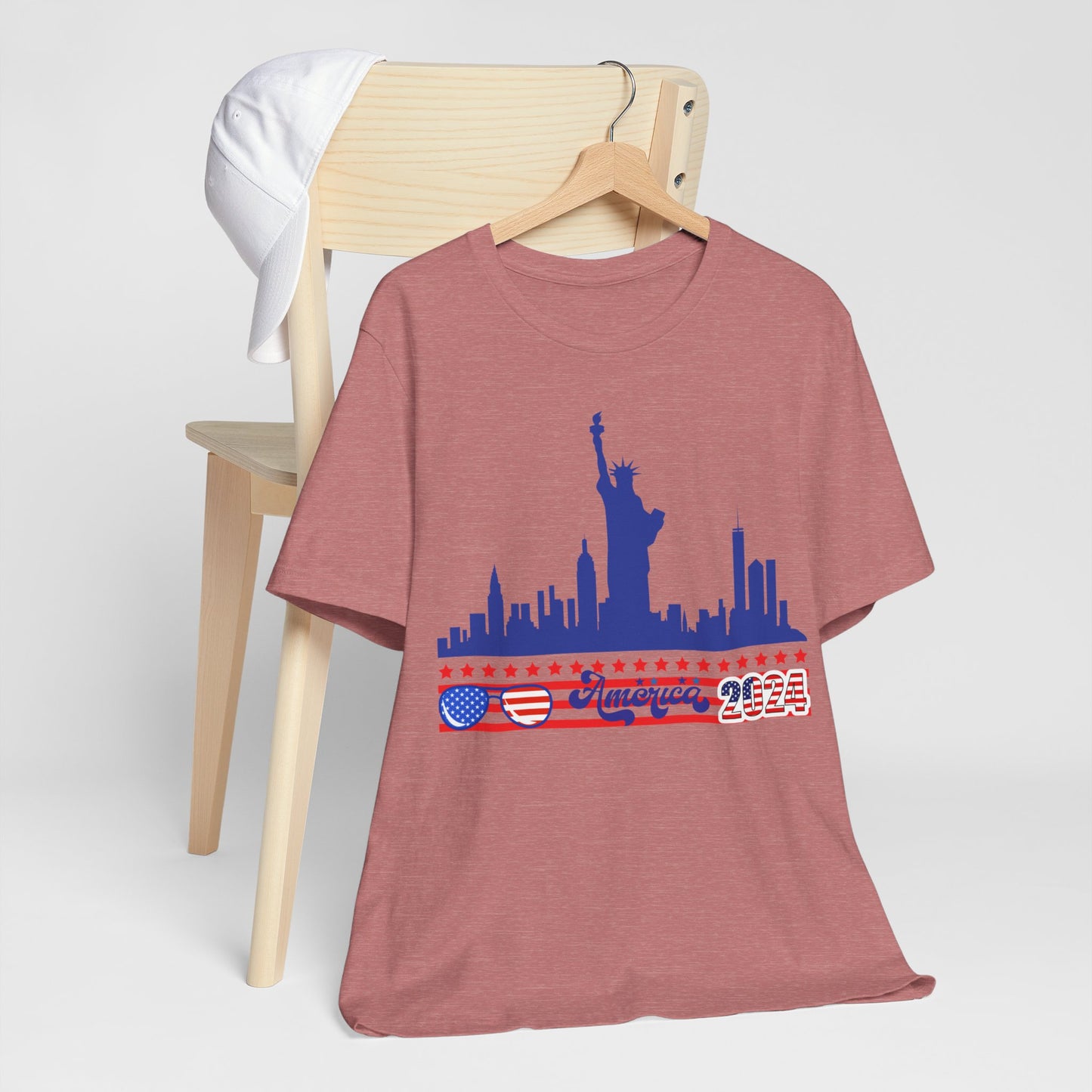 4th of July T-shirt, Sweet Land Of Liberty T-Shirt, Fourth of July unisex jersey short sleeve, America, Flag, Peace Love America. Proud To Be An American, Red White Blue.