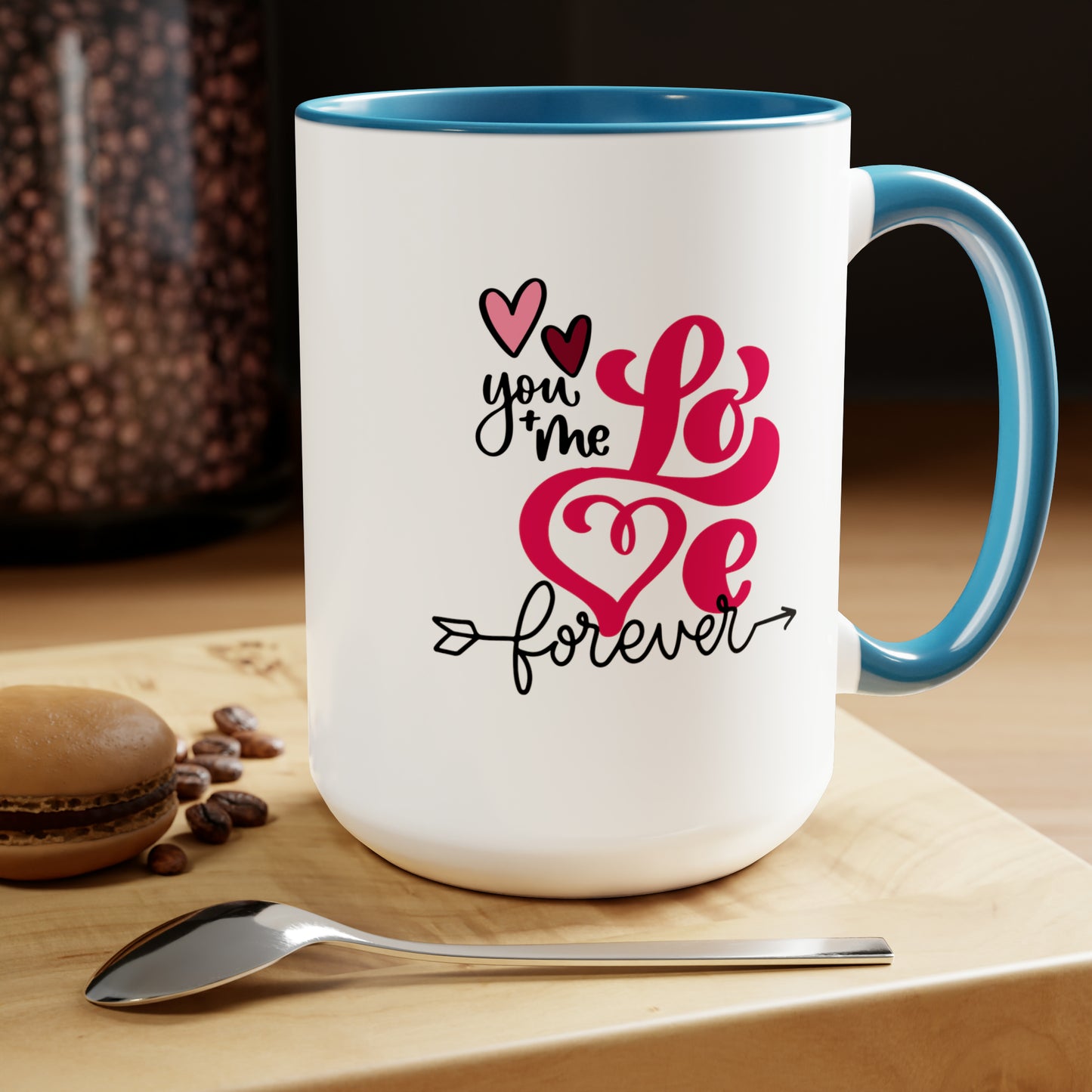 Happy valentines day Two-Tone Coffee Mugs, 15oz