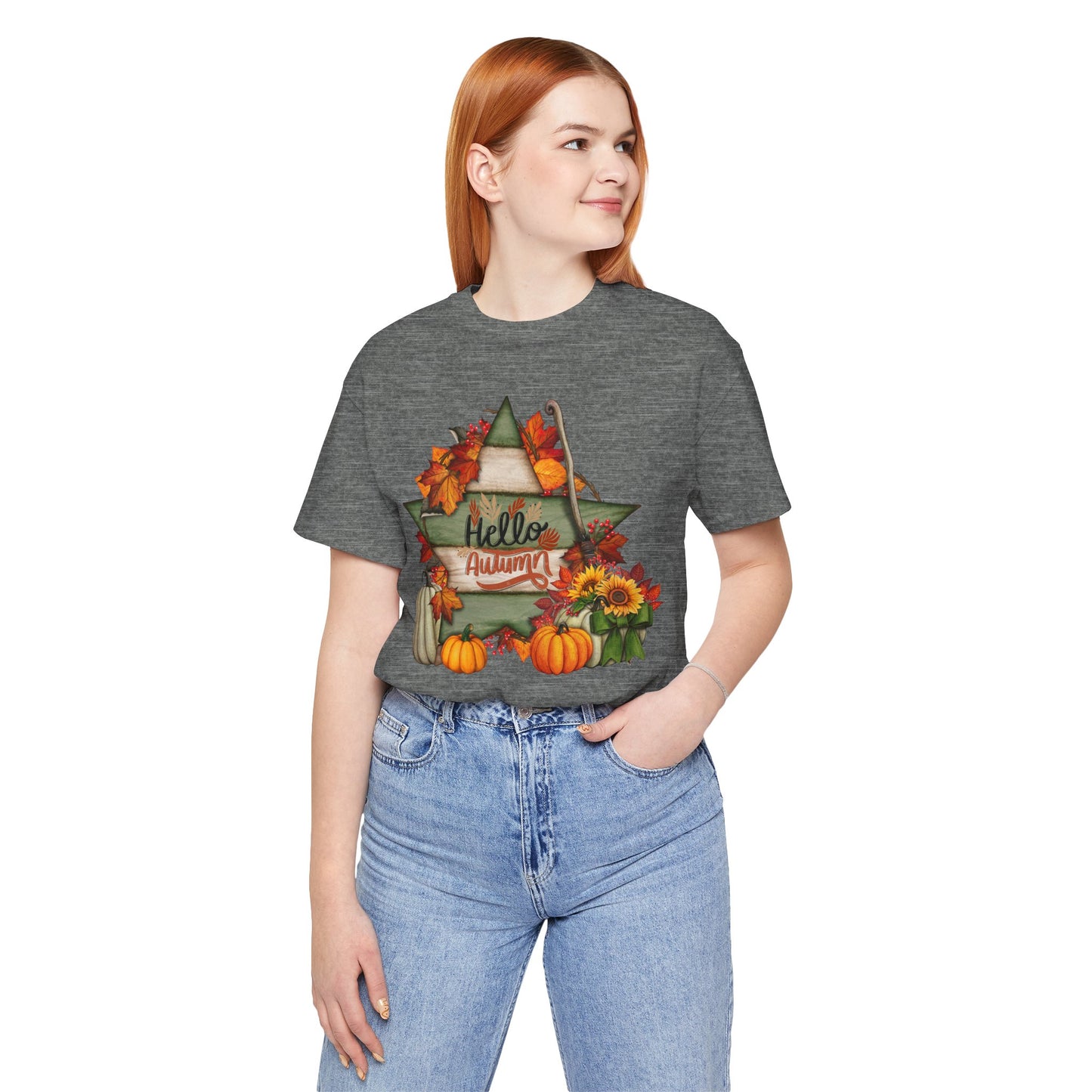 Hello Autumn Thanksgiving T-shirt, Happy thanksgiving 2024 T-shirt, Thanksgiving Gift,Turkey Shirt, Family Thanksgiving, Holiday Outfit.