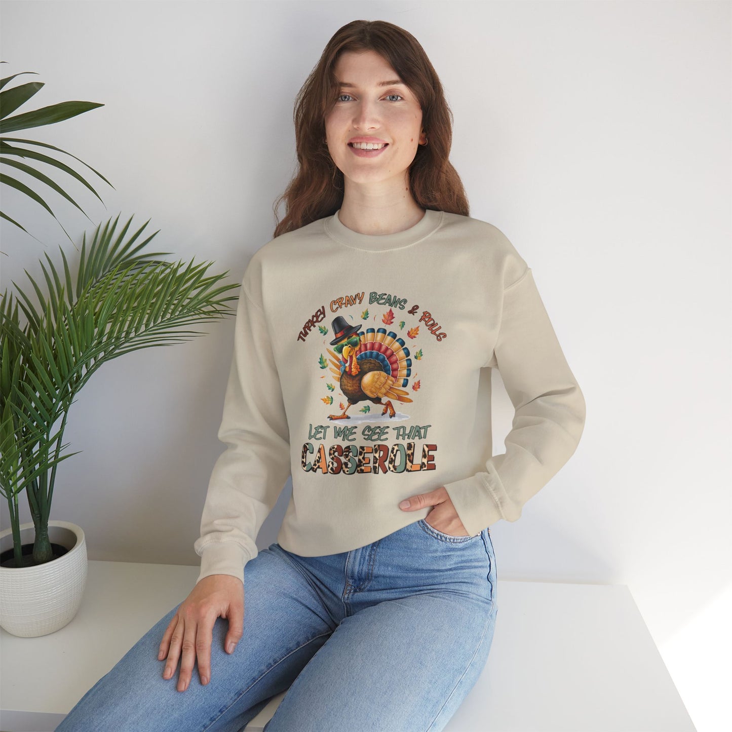 Turkey Sweatshirt, HappyThanksgiving Day Sweatshirt - Unisex Heavy Blend, Happy Thanksgiving2024 Sweatshirt, Thanksgiving Gift, Festive Sweatshirt.