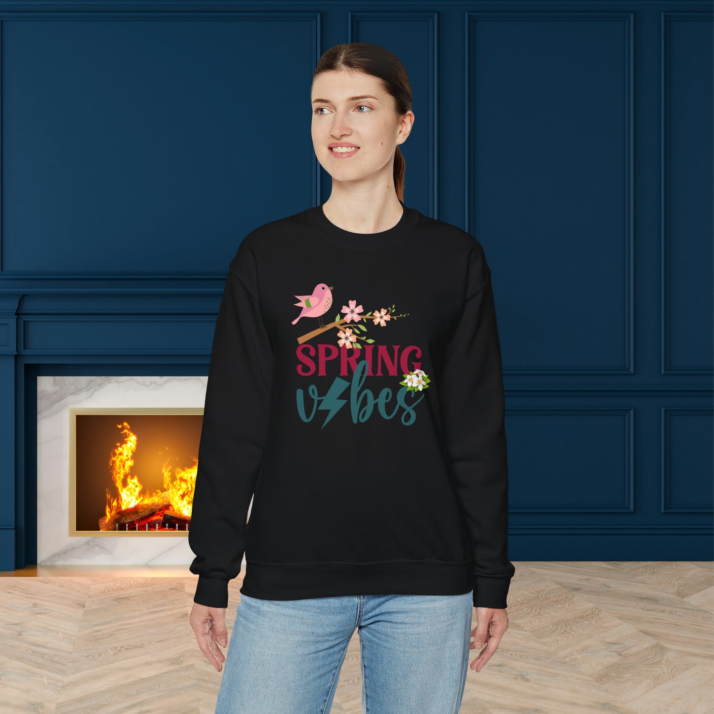 Spring Vibes Unisex Crewneck Sweatshirt