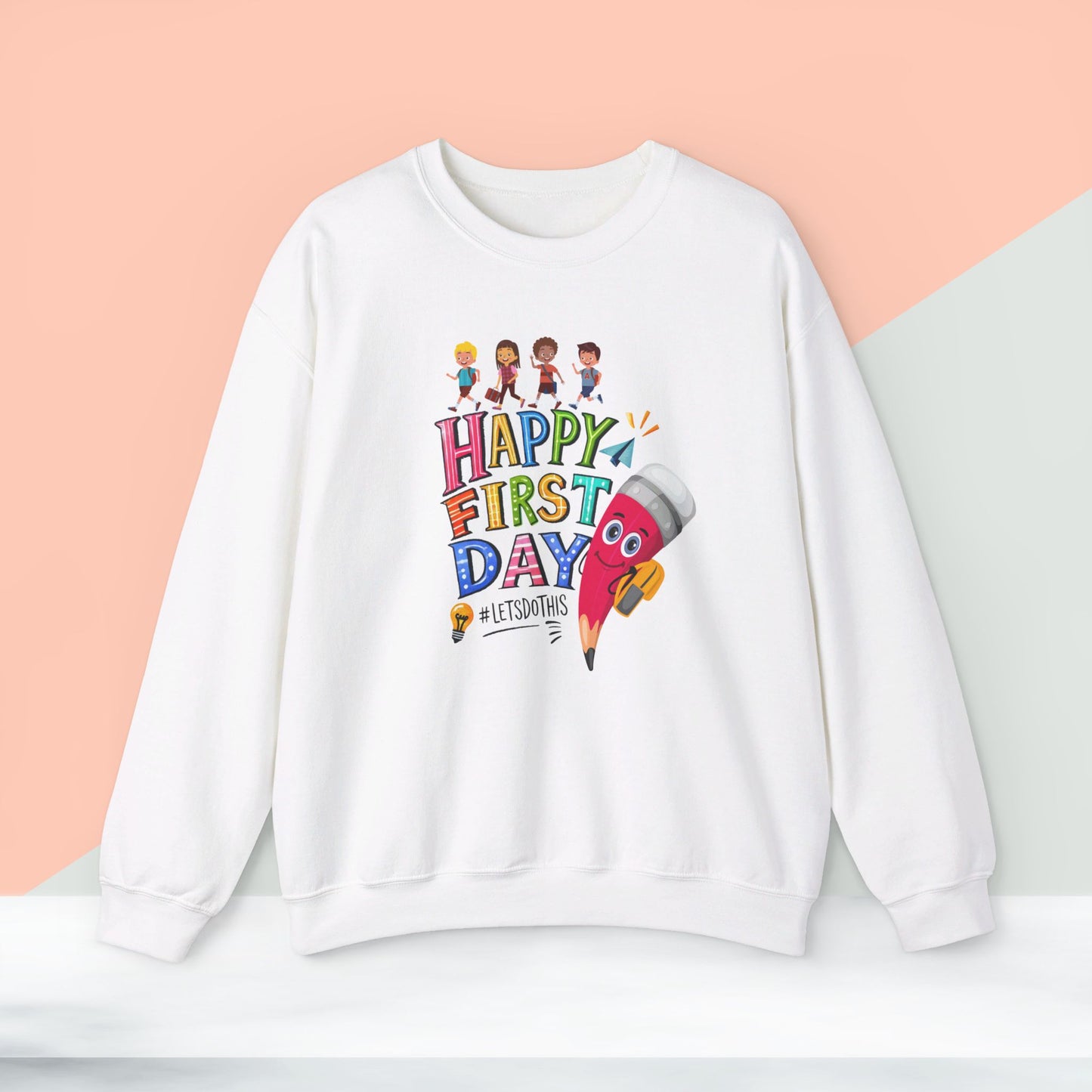 We Love Teachers Sweatshirt, Back To school unisex heavy blend crewneck sweatshirt, Teacher Back To school  Sweatshirt. First Day Vibes Sweatshirt.