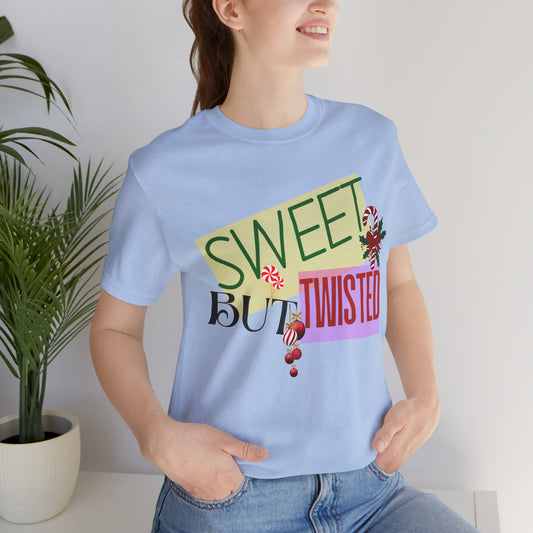 Sweet But Twisted Christmas Unisex Tee, Christmas Shirt, Christmas Outfit, Merry Christmas T-shirt, Merry Christmas 2024 T-shirt, Christmas Gift, Family Holiday Outfit.