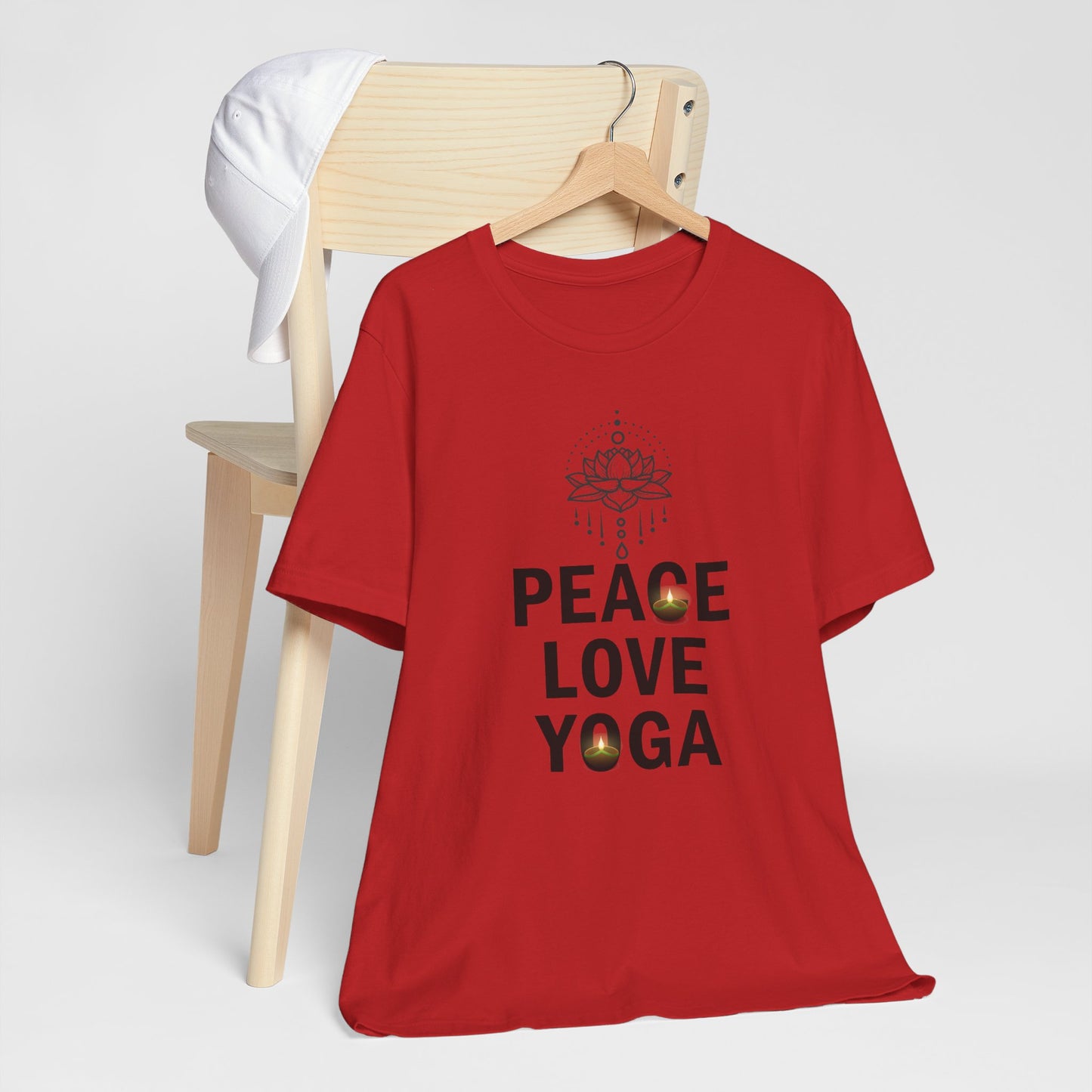 Peace Love Yoga T-Shirt, Cute Yoga workout Shirt, Yoga lovers T-shirt, Yoga Instructor Gift, Gym shirt, Gift For Yoga lover, Gift For Yogi.