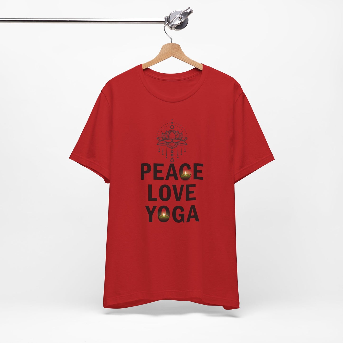 Peace Love Yoga T-Shirt, Cute Yoga workout Shirt, Yoga lovers T-shirt, Yoga Instructor Gift, Gym shirt, Gift For Yoga lover, Gift For Yogi.