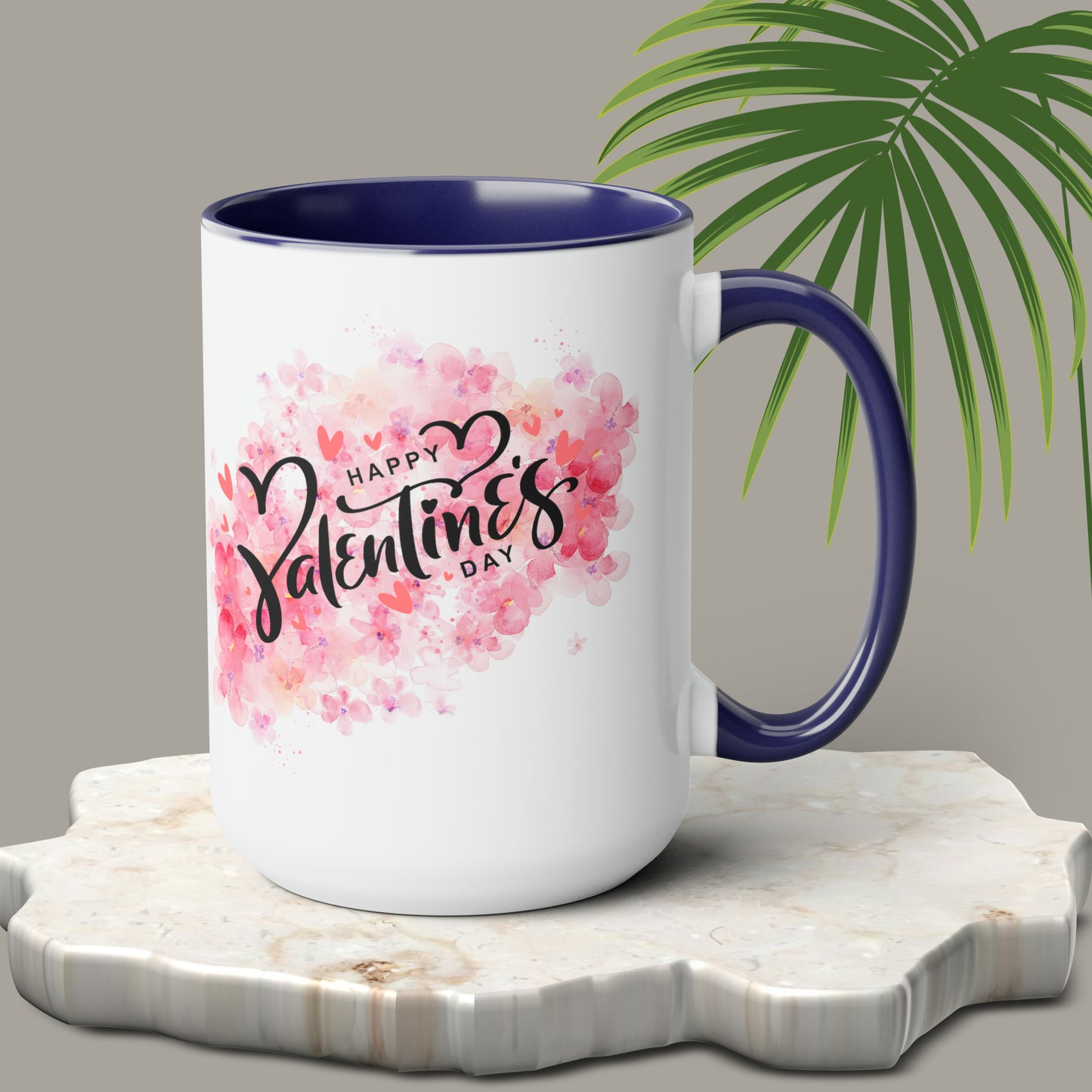 Happy valentines day Two-Tone Coffee Mugs, 15oz