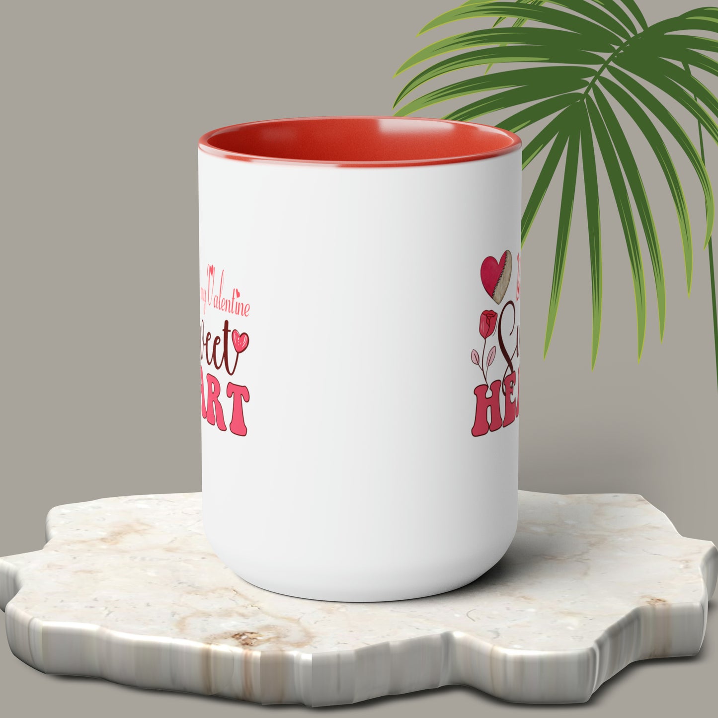 Happy valentines day Two-Tone Coffee Mugs, 15oz