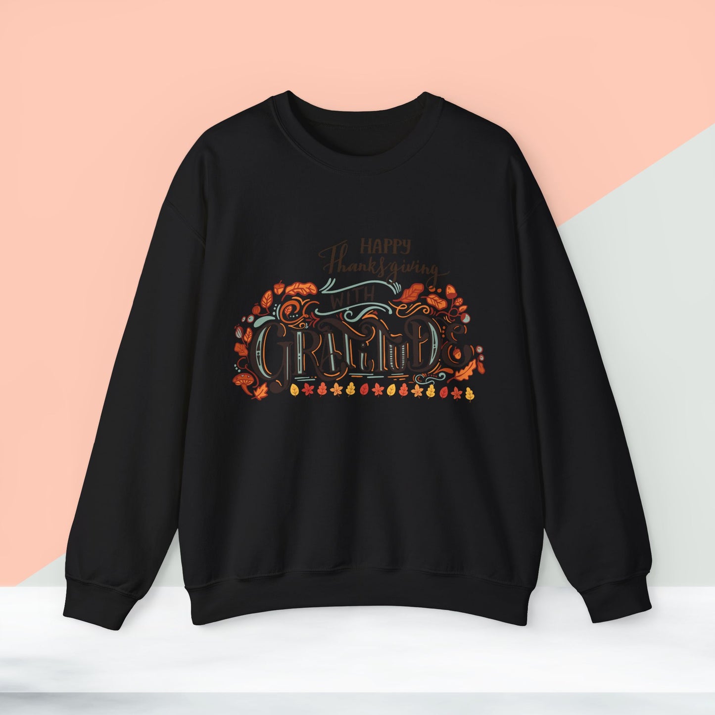 HappyThanksgiving With Gratitude  Sweatshirt - Unisex Heavy Blend, Happy Thanksgiving2024 Sweatshirt, Thanksgiving Gift, Festive Sweatshirt.