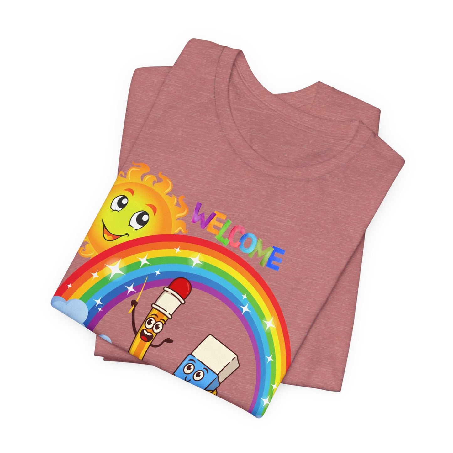 Welcome Back To School T-Shirt, Hello Teacher T-Shirt, Back To School T-Shirt, Teach Love Inspire Teacher Shirt, Teacher Back To school unisex jersey short sleeve.First Day Vibes T-Shirt.