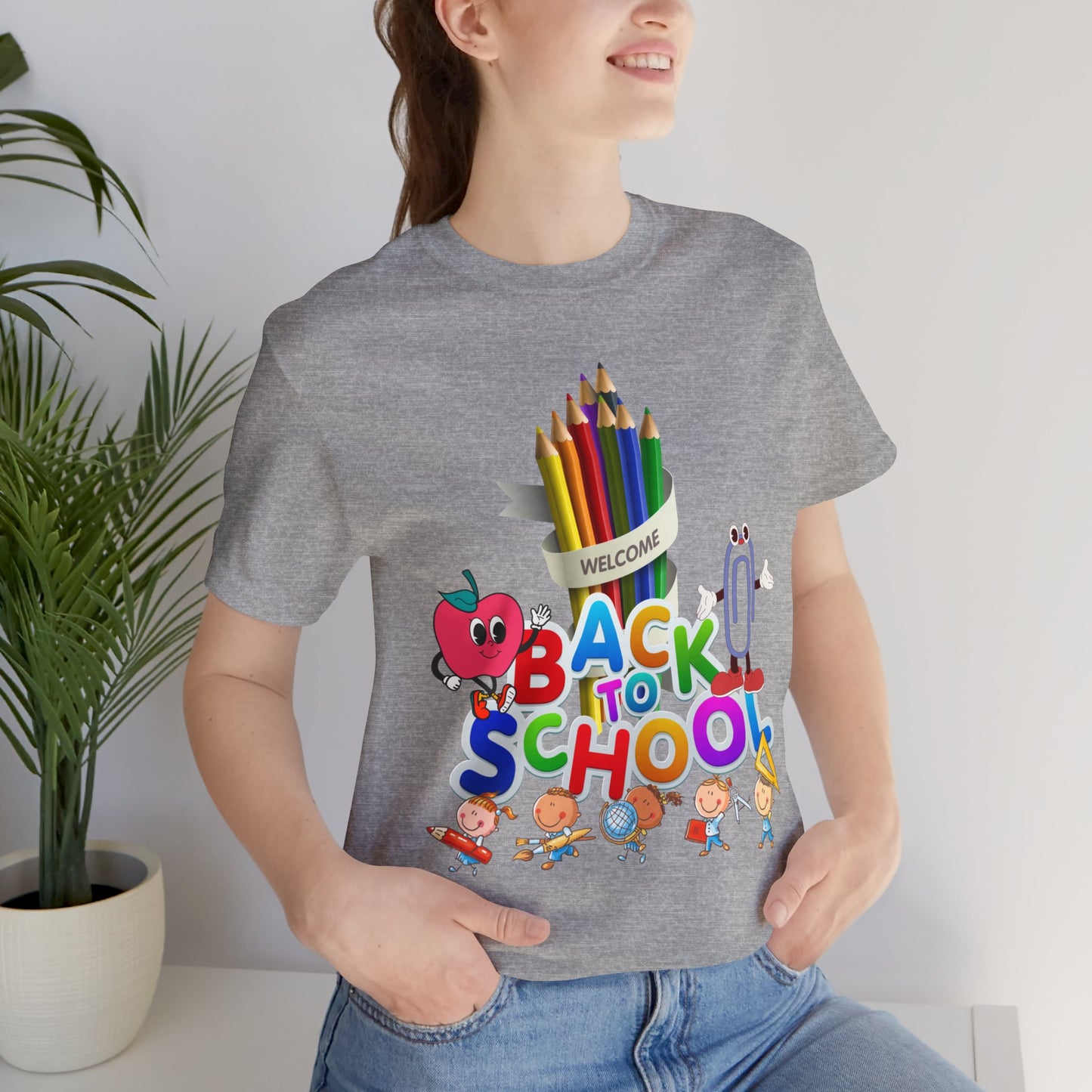 Welcome Back To School T-Shirt, Teacher T-Shirt, Teacher Back To school unisex jersey short sleeve.First Day Vibes T-Shirt.