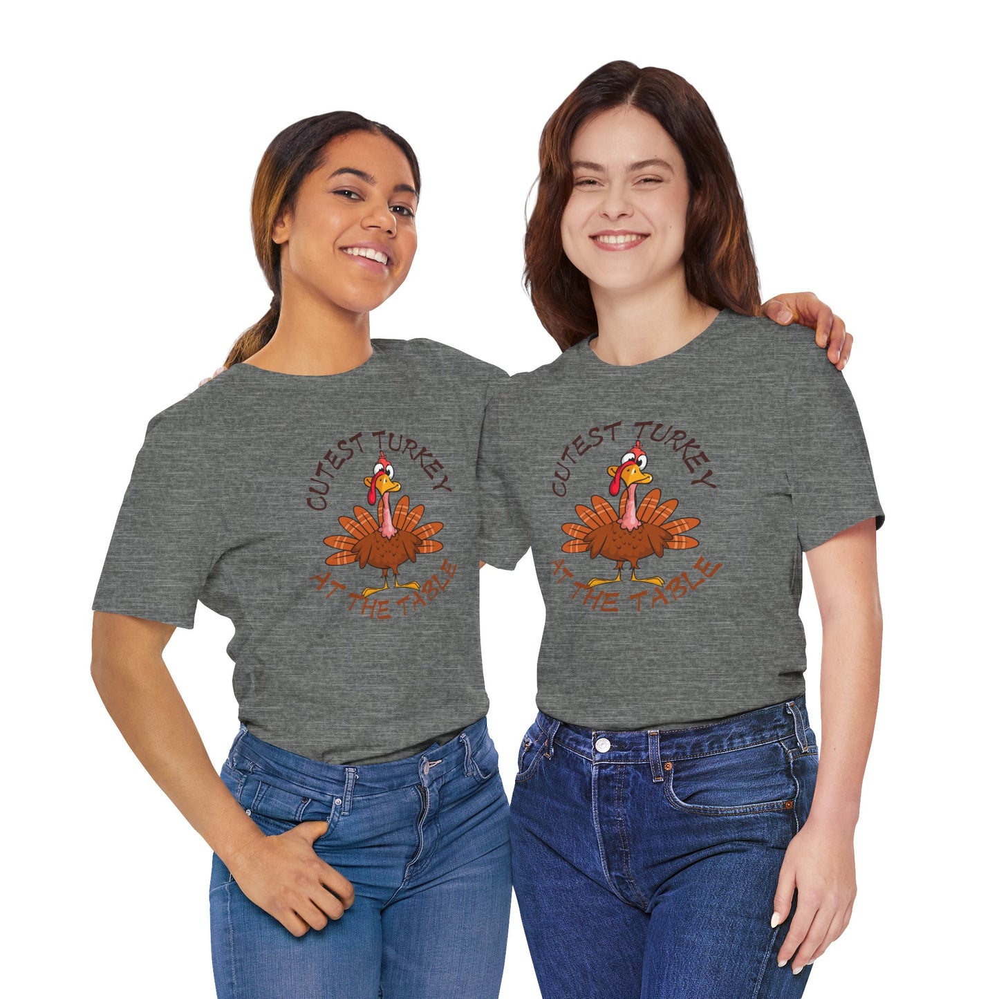 Cutest Turkey At The Table T-shirt, Happy Thanksgiving T-shirt, Happy thanksgiving 2024 T-shirt, Thanksgiving Gift,Turkey Shirt, Family Thanksgiving, Holiday Outfit.