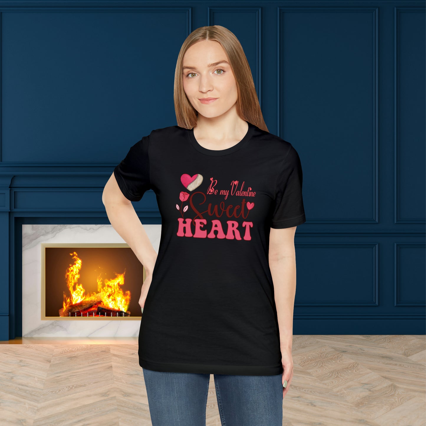 Happy valentines day Unisex Jersey Short Sleeve Tee