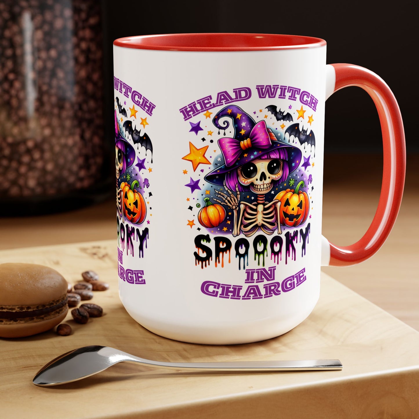 Head Witch In Charge Halloween Coffee Mug,  Let's Go Halloween Coffee Mug, Trick or Treat Halloween Coffee Mug, Cute Skeleton Coffee Mug, Spooky Season Halloween Coffee Mug.