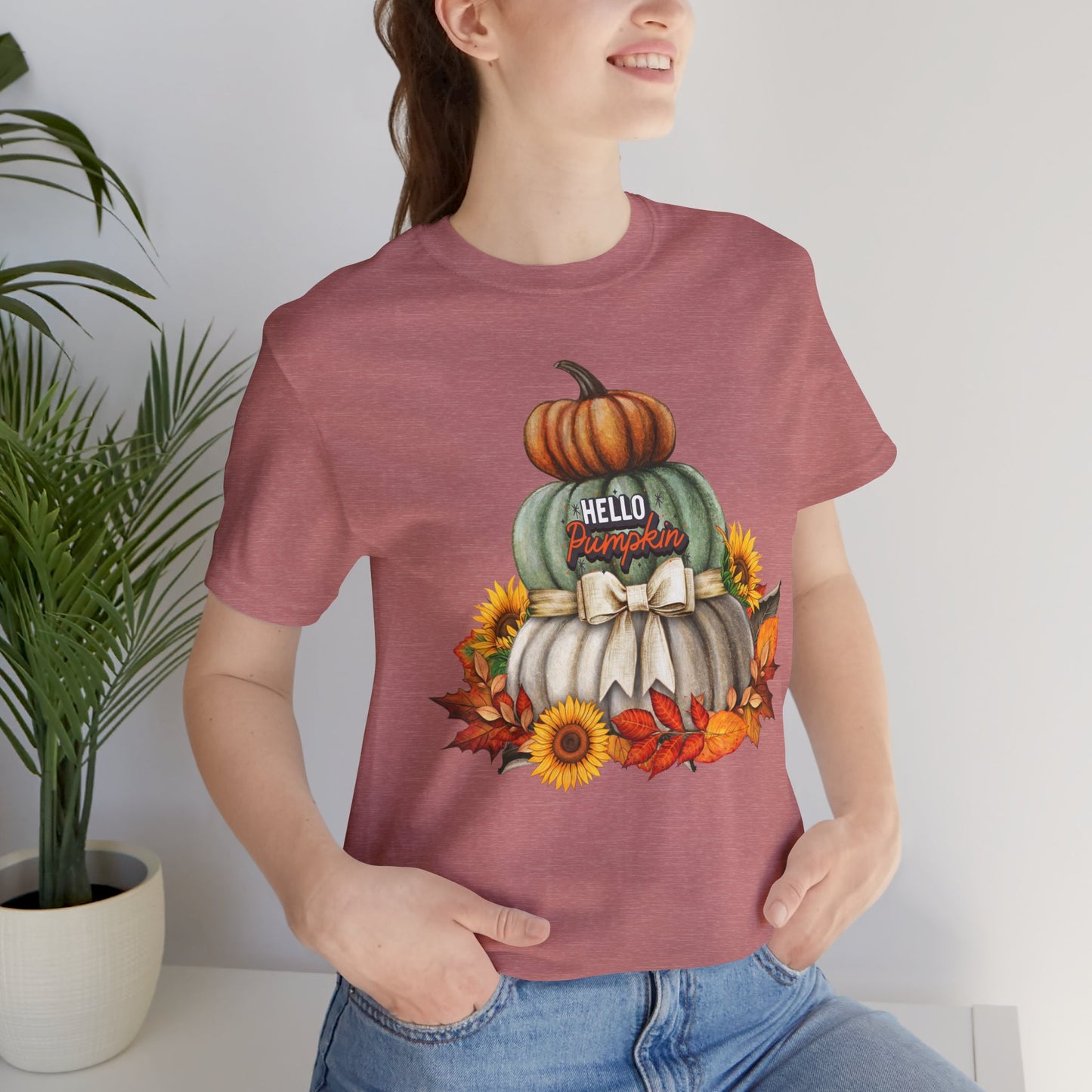 Hello Pumpkin Thanksgiving T-shirt, Happy thanksgiving 2024 T-shirt, Thanksgiving Gift,Turkey Shirt, Family Thanksgiving, Holiday Outfit.