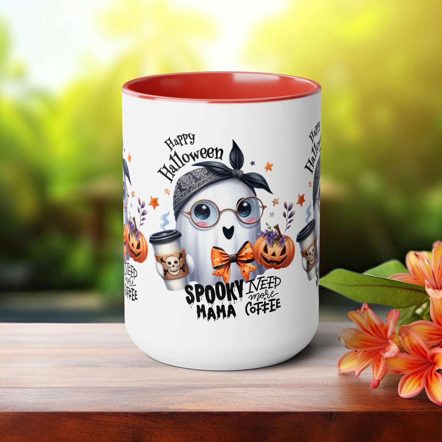 Spooky Mama Halloween Coffee Mug,  Let's Go Halloween Coffee Mug, Trick or Treat Halloween Coffee Mug, Cute Ghost Coffee Mug, Spooky Season Halloween Coffee Mug.