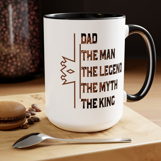 Happy father's dayTow-Tone Coffee Mug.15oz, Gift for Dad, Daddy's Coffee Mug