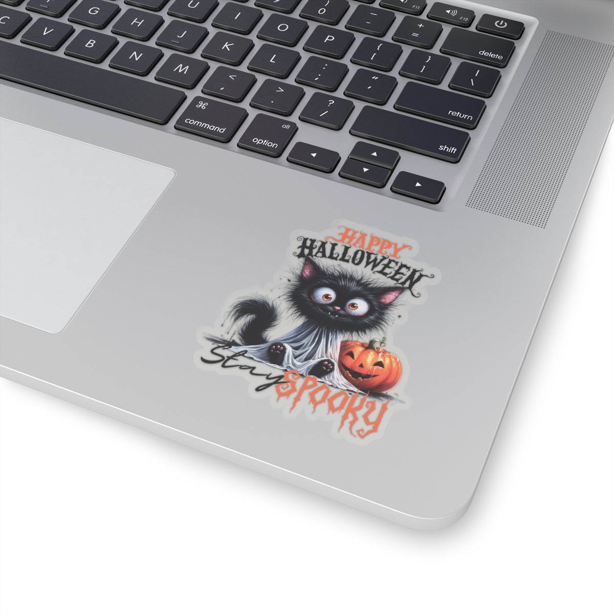 Spooky Kiss-Cut Stickers, Happy Halloween Kiss-Cut Stickers, Spooky Season Kiss-Cut Stickers, Cute Cat Halloween Kiss-Cut Stickers.