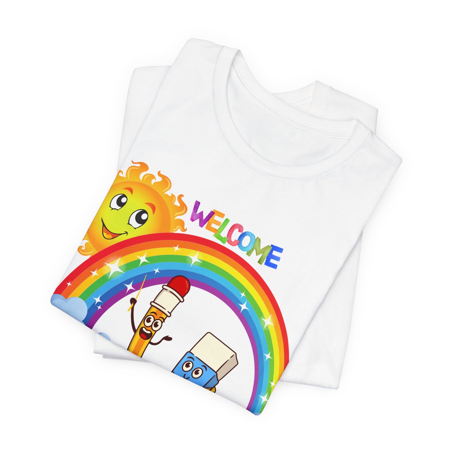 Welcome Back To School T-Shirt, Hello Teacher T-Shirt, Back To School T-Shirt, Teach Love Inspire Teacher Shirt, Teacher Back To school unisex jersey short sleeve.First Day Vibes T-Shirt.