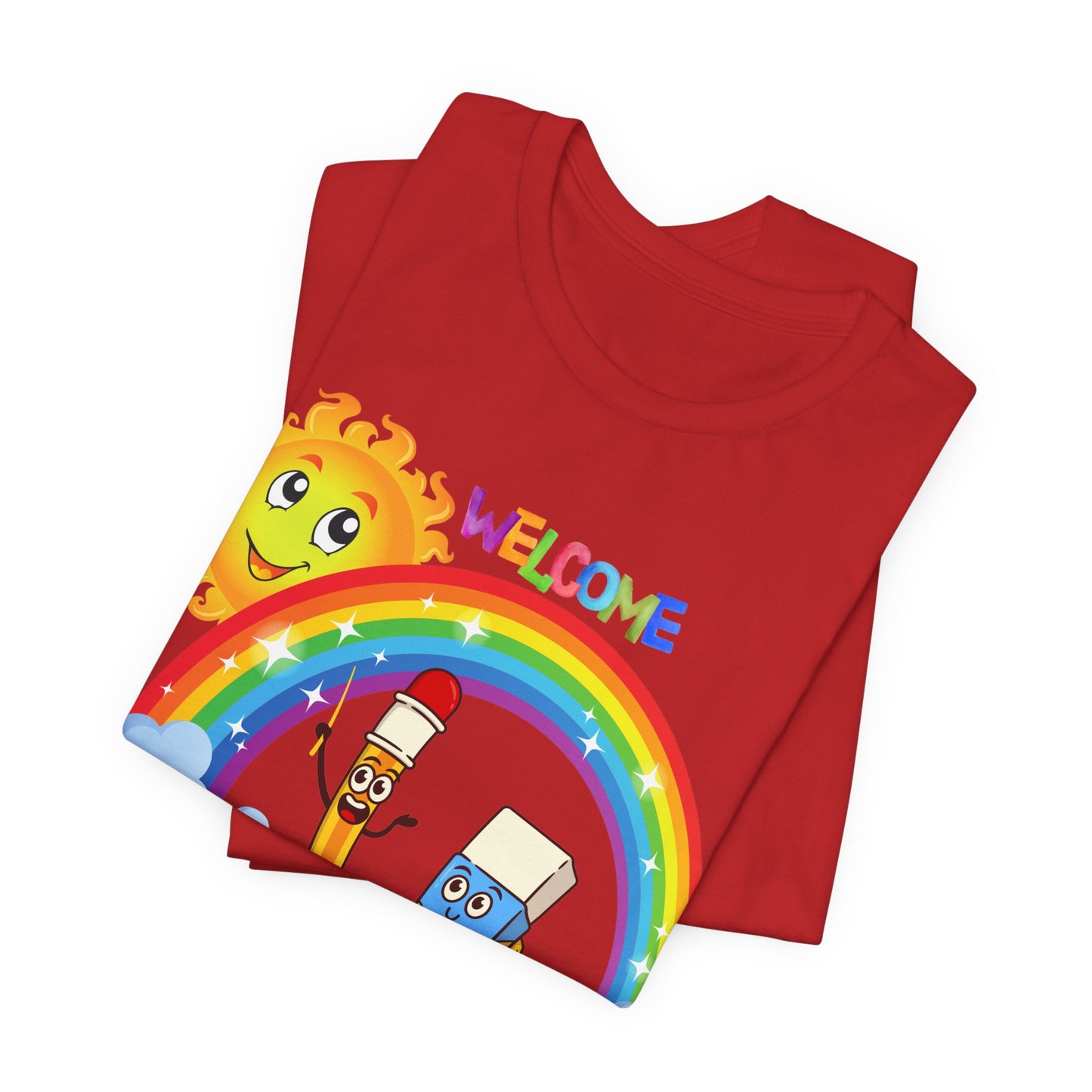 Welcome Back To School T-Shirt, Hello Teacher T-Shirt, Back To School T-Shirt, Teach Love Inspire Teacher Shirt, Teacher Back To school unisex jersey short sleeve.First Day Vibes T-Shirt.