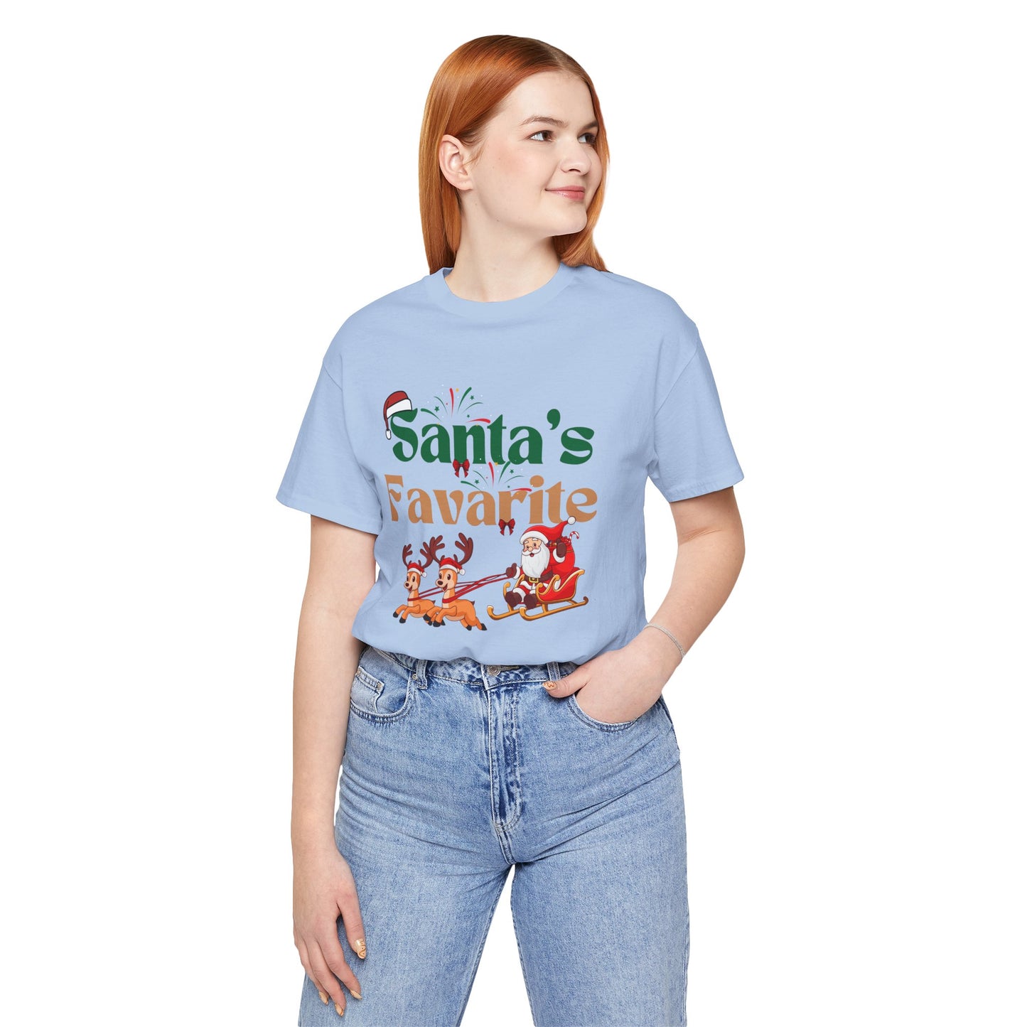 Santa's Favarite Christmas Unisex Tee, Christmas Shirt, Christmas Outfit, Merry Christmas T-shirt, Merry Christmas 2024 T-shirt, Christmas Gift, Family Holiday Outfit.