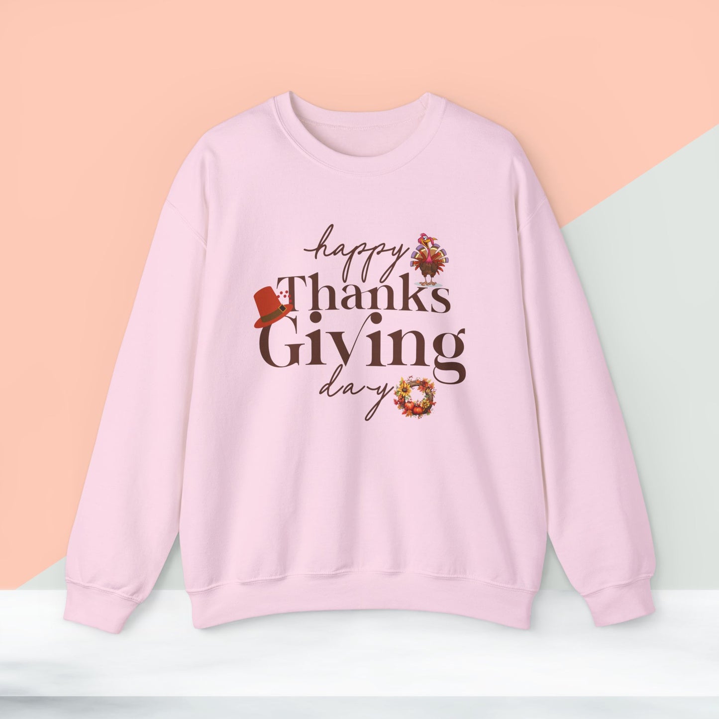 Thanksgiving Sweatshirt, HappyThanksgiving Sweatshirt - Unisex Heavy Blend, Happy Thanksgiving2024 Sweatshirt, Thanksgiving Gift, Festive Sweatshirt.