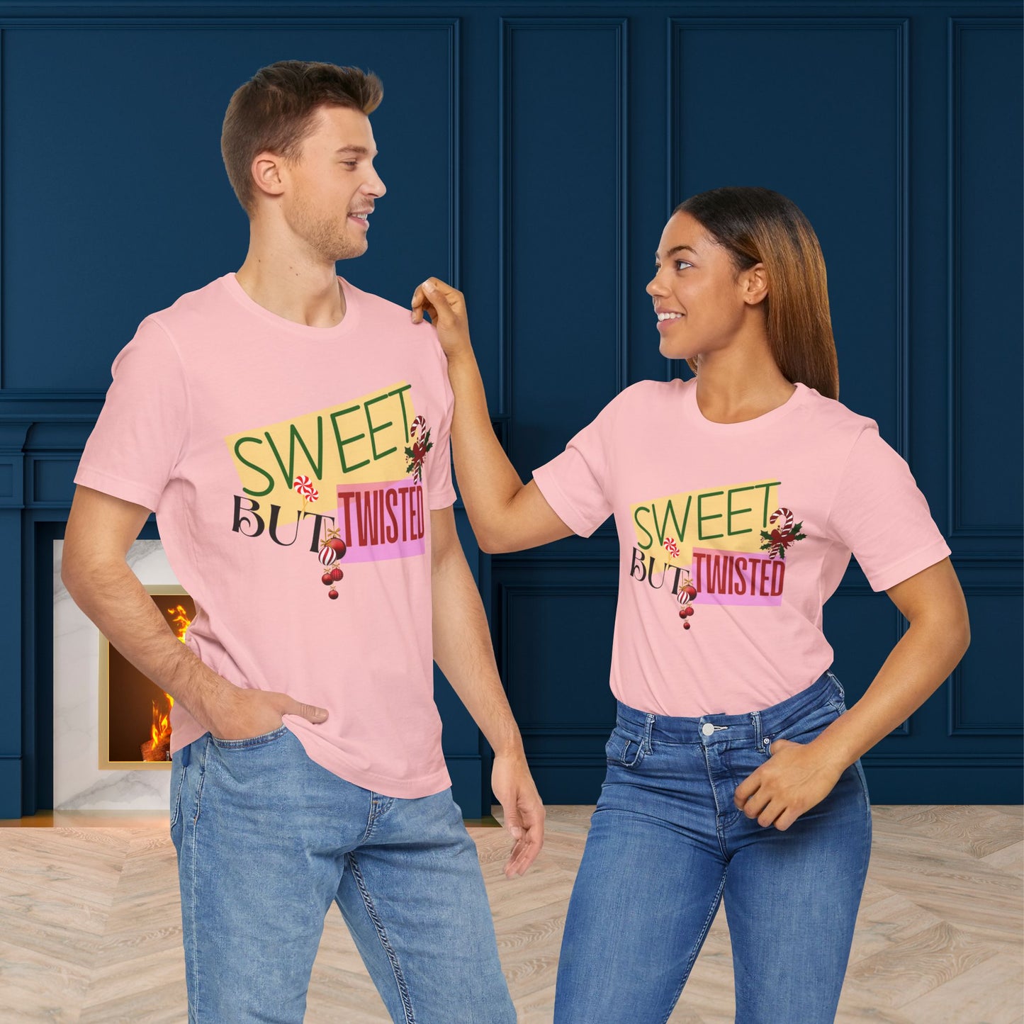 Sweet But Twisted Christmas Unisex Tee, Christmas Shirt, Christmas Outfit, Merry Christmas T-shirt, Merry Christmas 2024 T-shirt, Christmas Gift, Family Holiday Outfit.