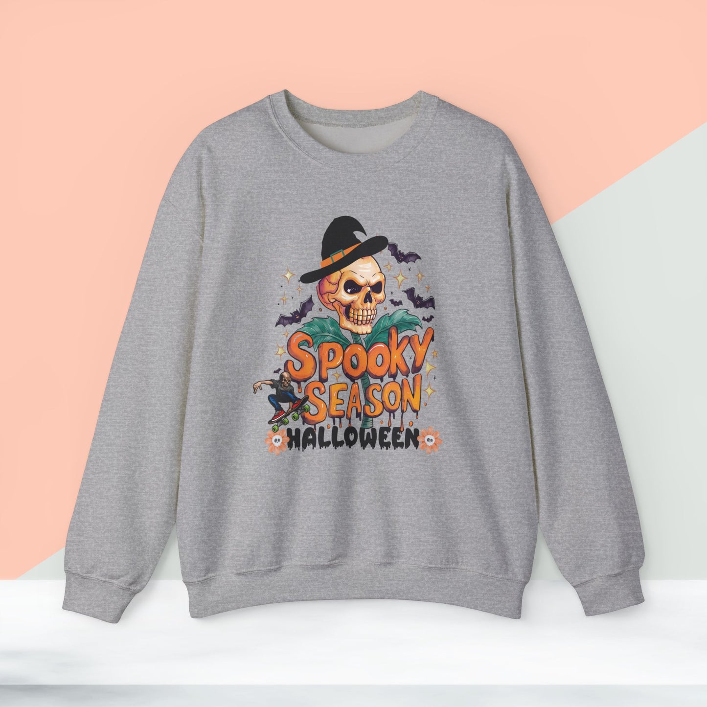 Spooky Season Sweatshirt, Happy Halloween Sweatshirt - Unisex Heavy Blend Crewneck, Halloween Sweatshirt, Cute Spooky Ghost sweatshirt.