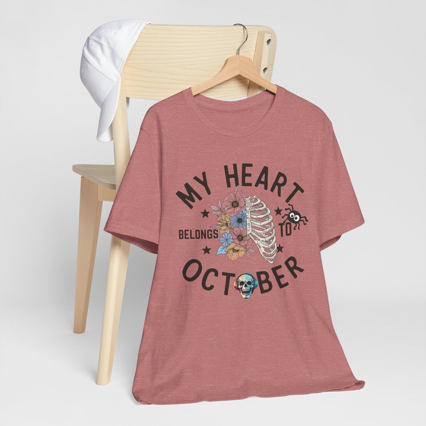 My Heart Belongs To October Halloween T-shirt, Happy Halloween T-shirt, Trick Or Treat T-shirt, Halloween T-shirt, Cool Halloween T-shirt, Spooky T-shirt,