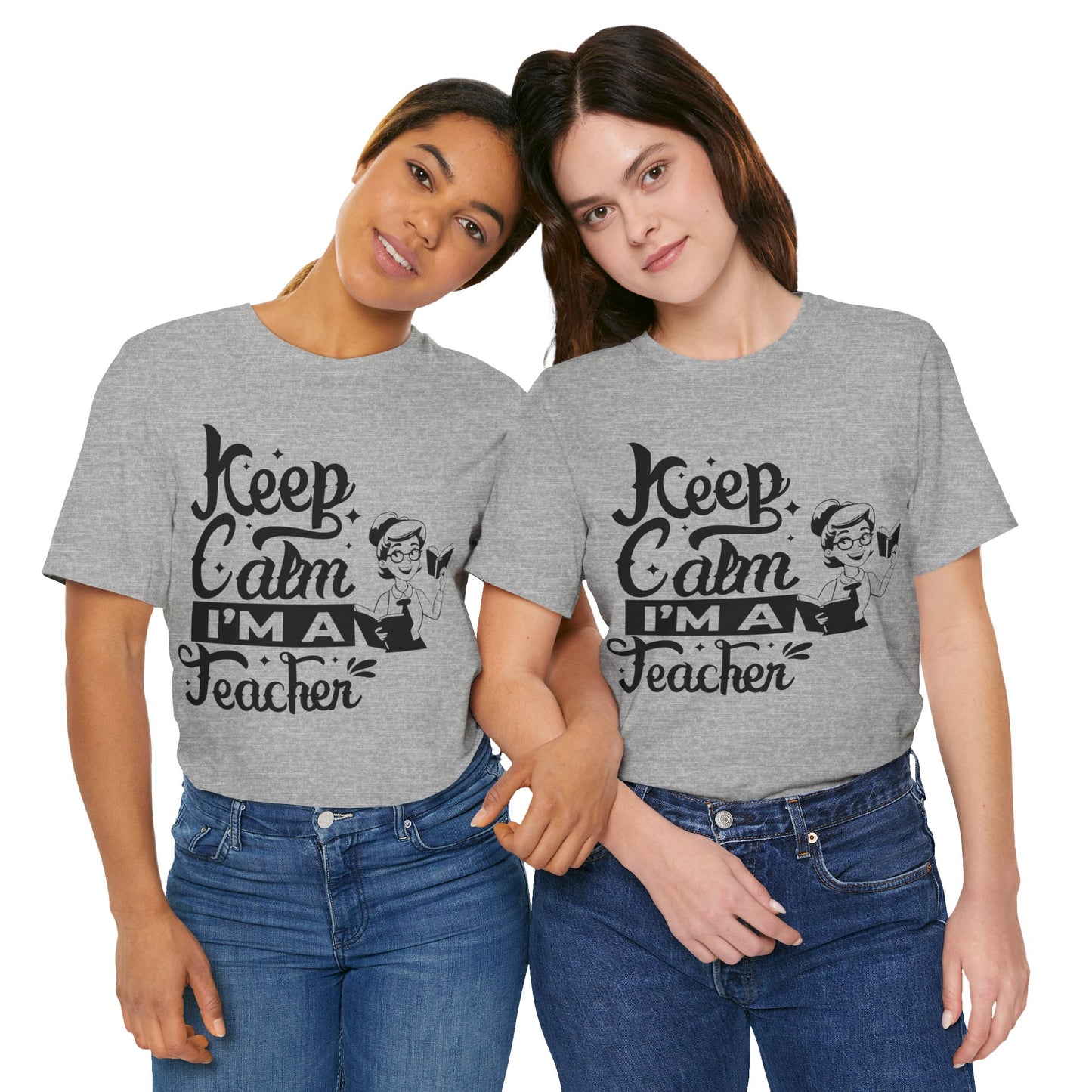 Keep Calm I Am A Teacher T-Shirt, Back To School T-Shirt, Teach Love Inspire Teacher Shirt, Teacher Back To school unisex jersey short sleeve.First Day Vibes T-Shirt.