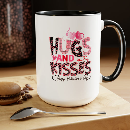 Happy valentines day Two-Tone Coffee Mugs, 15oz