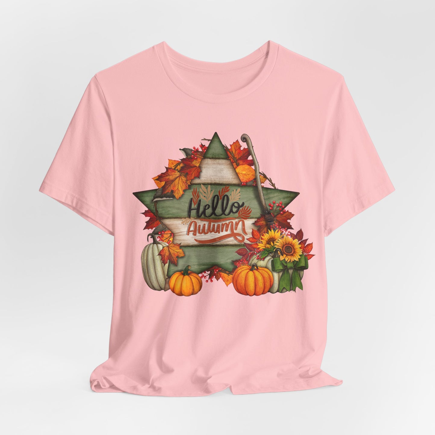 Hello Autumn Thanksgiving T-shirt, Happy thanksgiving 2024 T-shirt, Thanksgiving Gift,Turkey Shirt, Family Thanksgiving, Holiday Outfit.