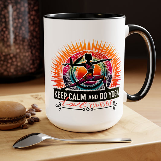 Keep Calm And Do Yoga Coffee Mug, Cute Yoga Coffee Mug, Yoga lovers Coffee Mug, Yoga Instructor Gift, Gift For Yoga lover, Gift For Yogi.