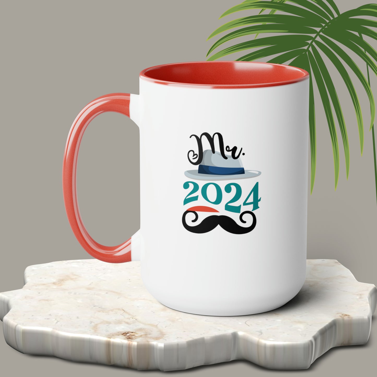 Happy New Year Two-Tone Coffee Mugs, 15oz