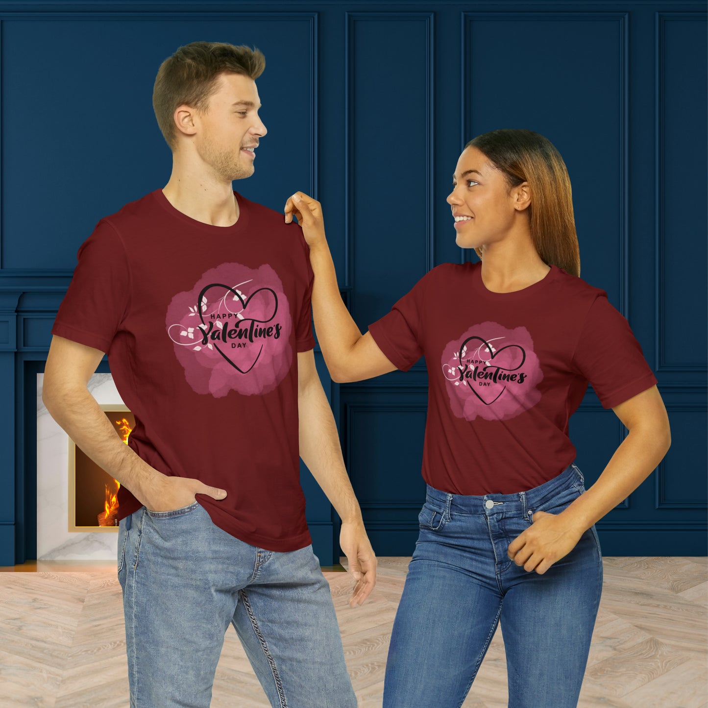 Happy valentines day Unisex Jersey Short Sleeve Tee