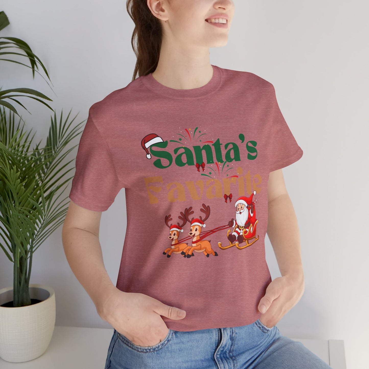 Santa's Favarite Christmas Unisex Tee, Christmas Shirt, Christmas Outfit, Merry Christmas T-shirt, Merry Christmas 2024 T-shirt, Christmas Gift, Family Holiday Outfit.